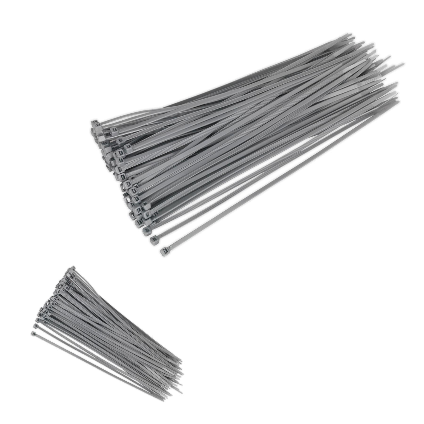 Sealey Cable Tie 300 x 4.8mm Silver Pack of 100