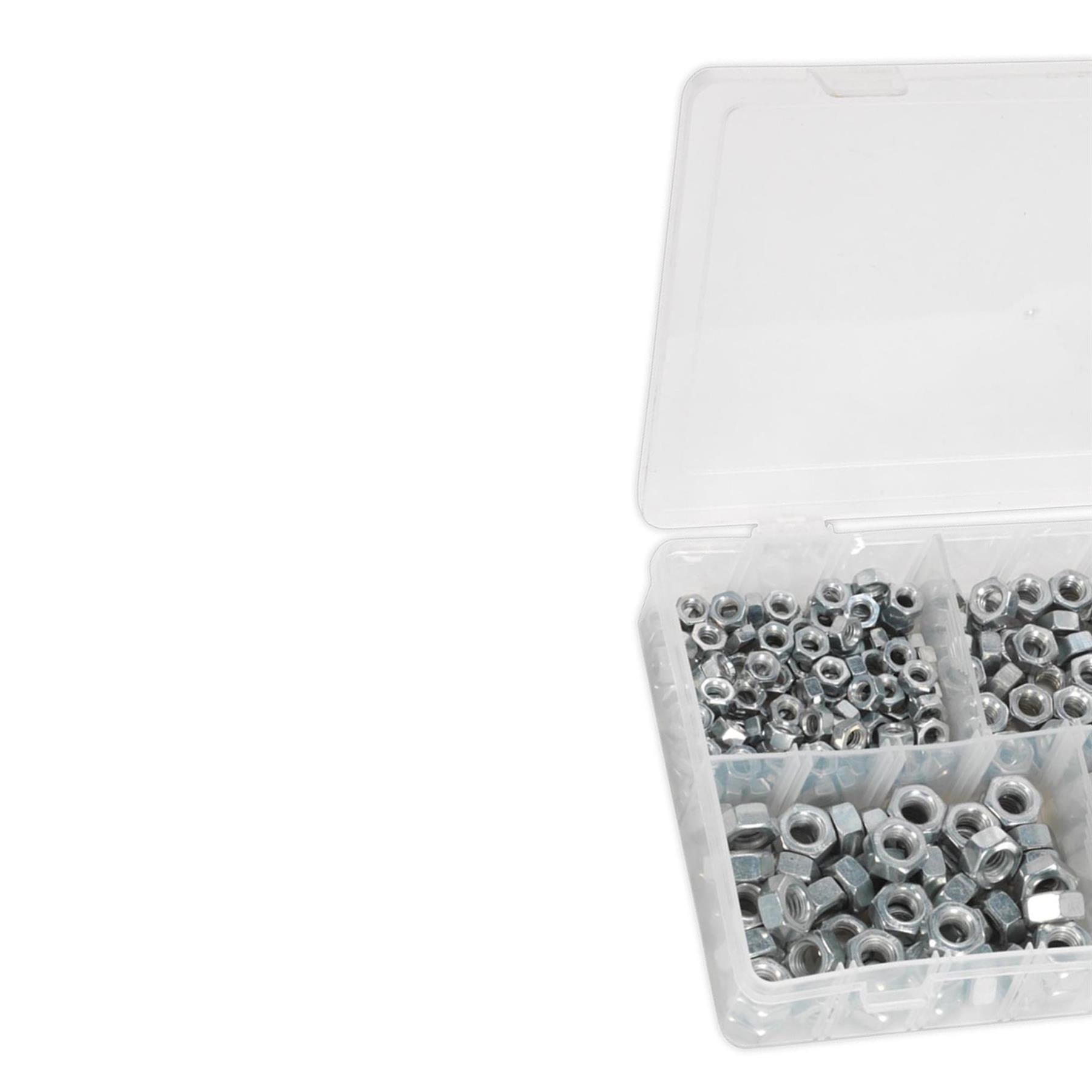 Sealey 320pcs Assorted 1/4"-1/2"UNF Stainless Steel Hex Screws & Socket Bolts