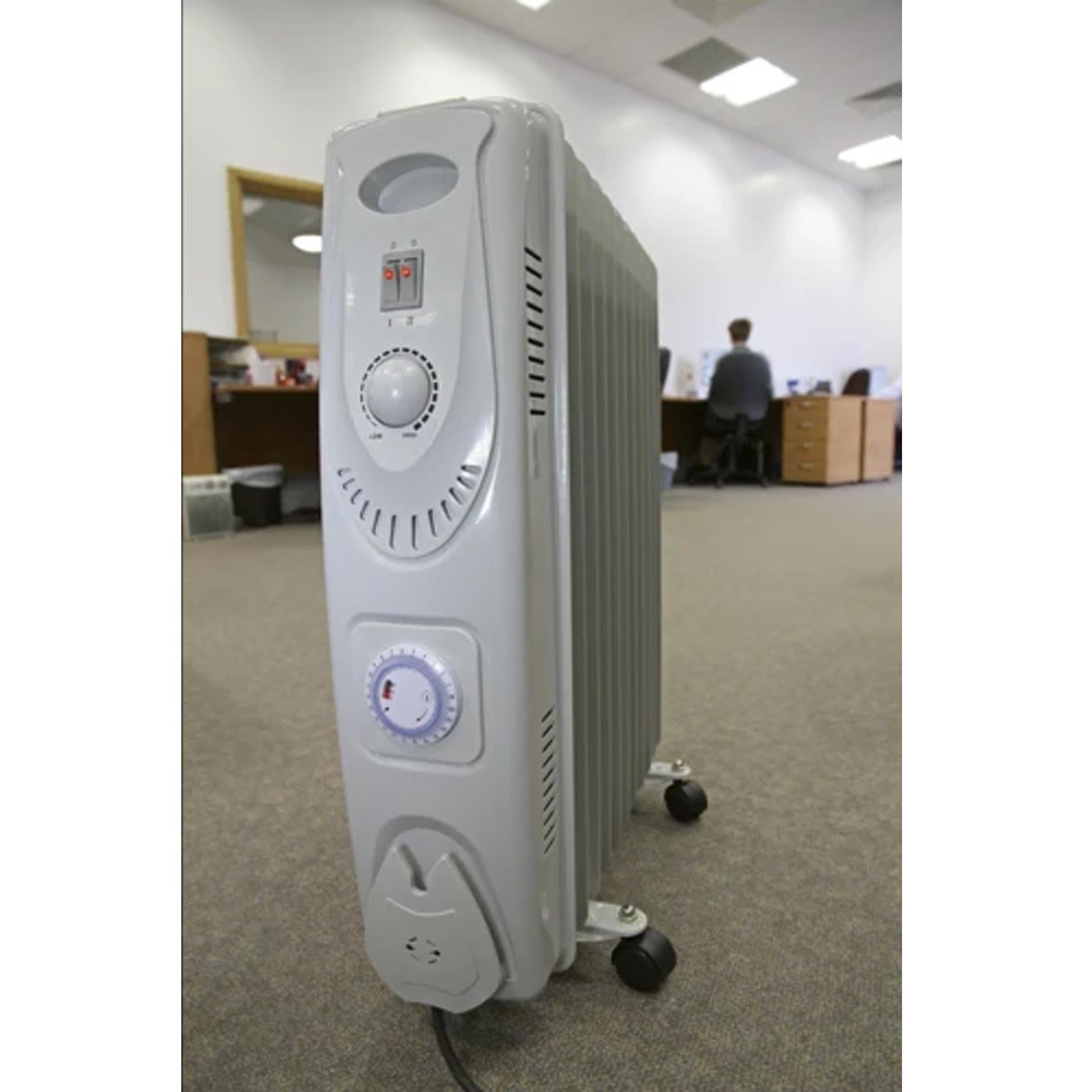 Sealey Oil Filled Radiator 2500W/230V 11 Element with Timer