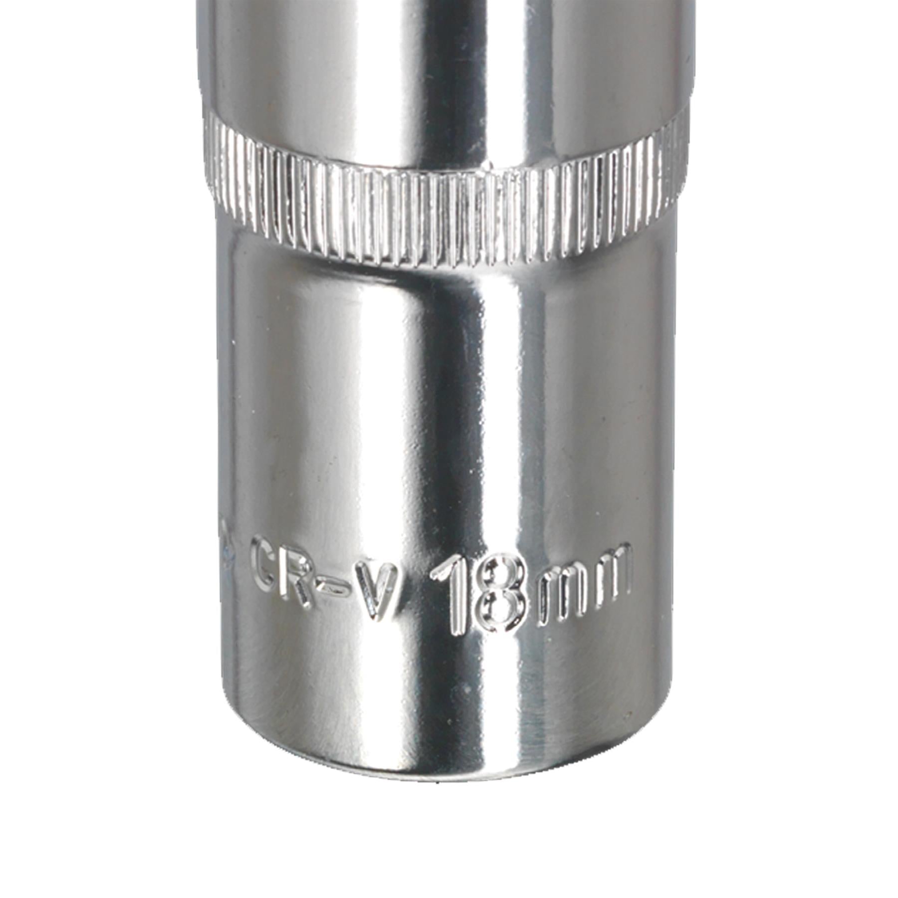 Sealey WallDrive Socket 18mm Deep 1/2"Sq Drive Fully Polished