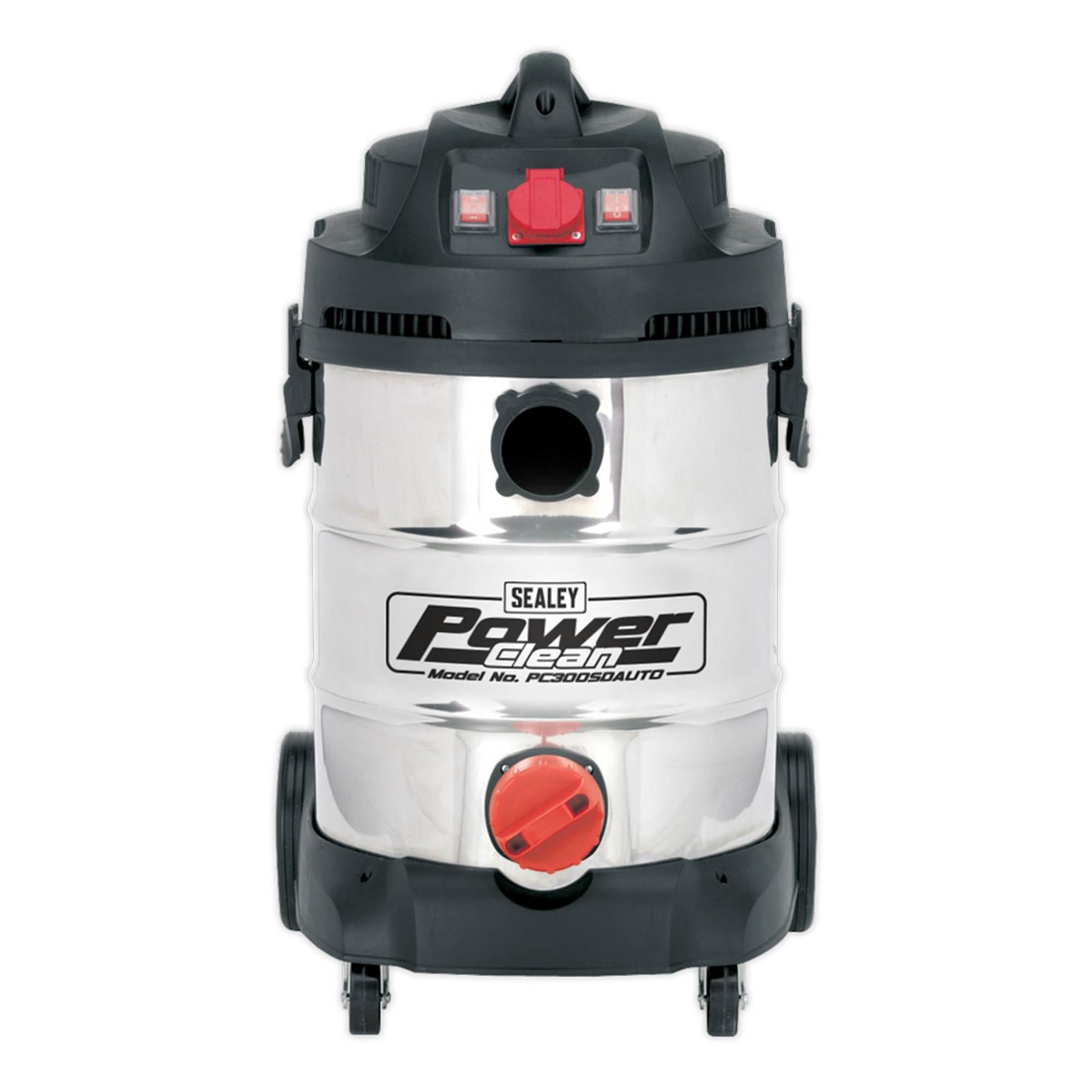 Sealey Vacuum Cleaner Ind 30L 1400W/230V Stainless Drum Auto Start