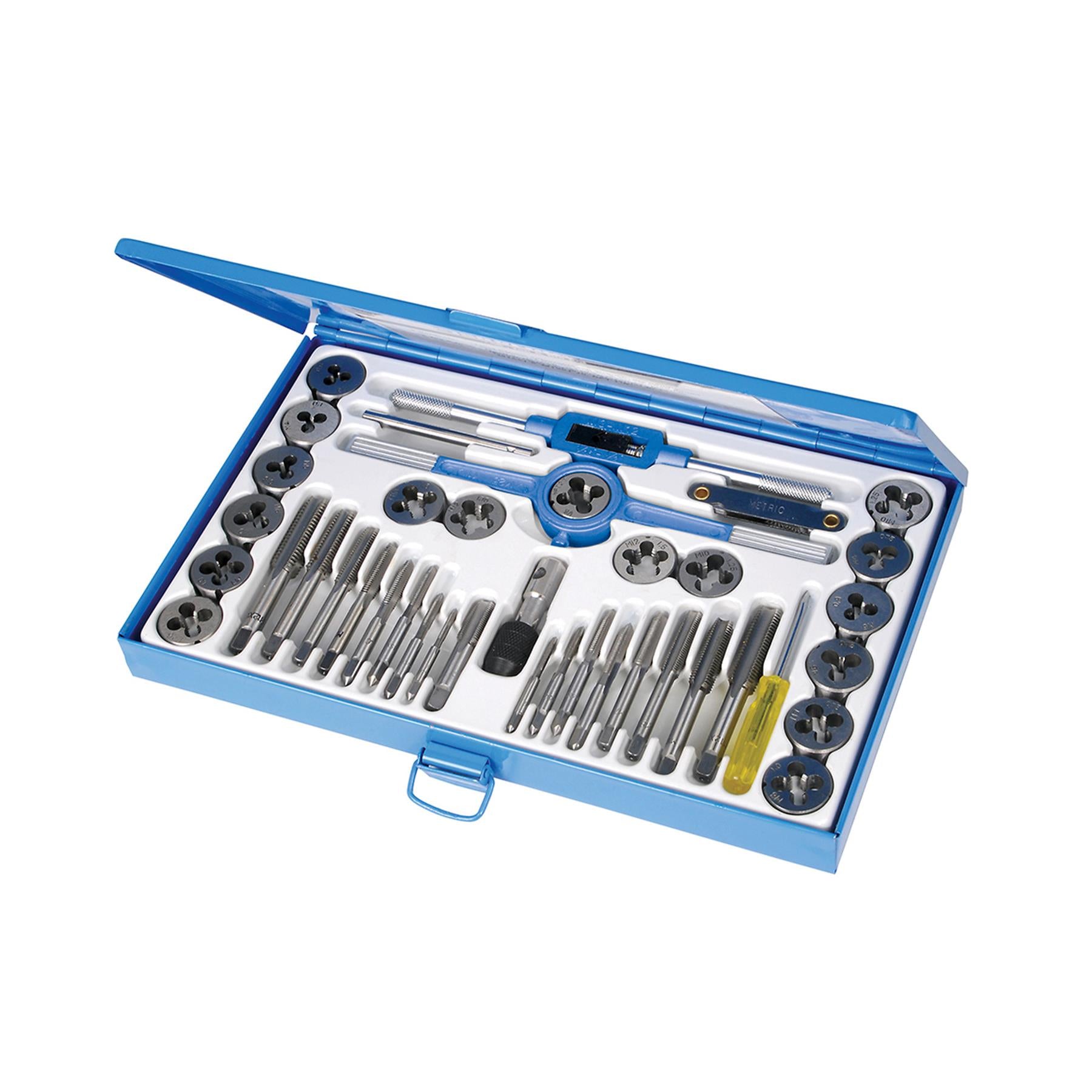 40Pce Tap & Die Expert Set DIY Tools With Machine Lead-Ins For Accurate Cutting