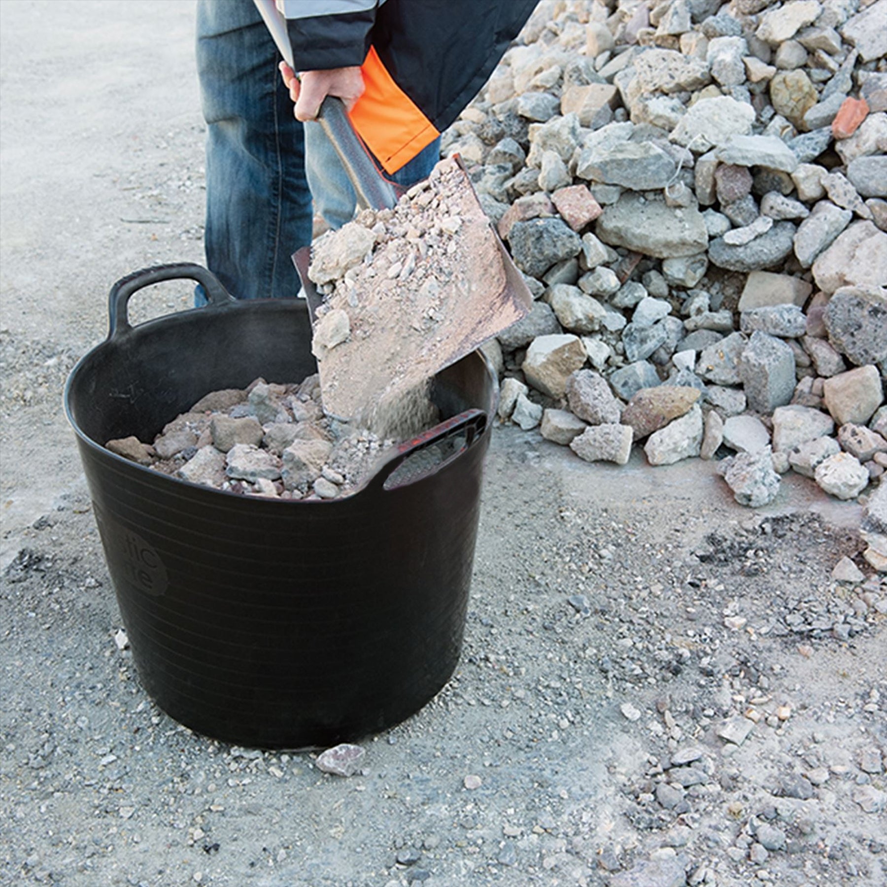 Multi-Purpose Flexible Tub Strong 42Ltr For Building Plastering Gardening - 10pk