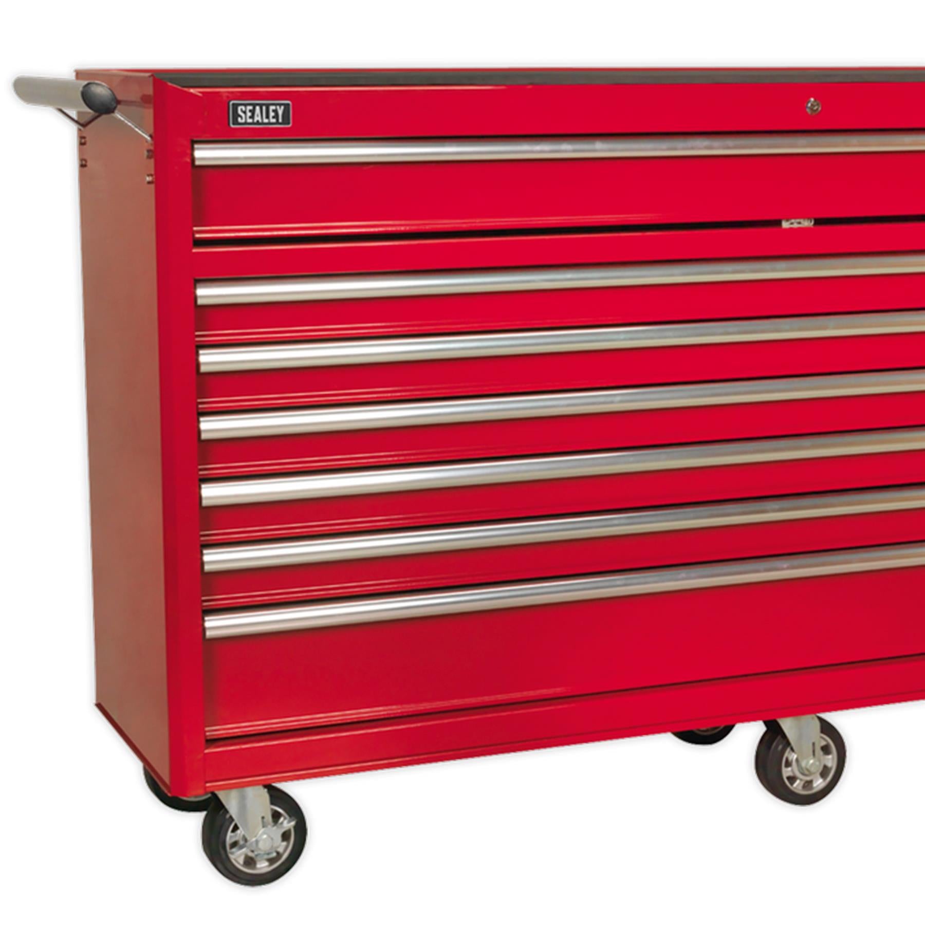 Sealey Rollcab 12 Drawer with Ball Bearing Slides Heavy-Duty - Red