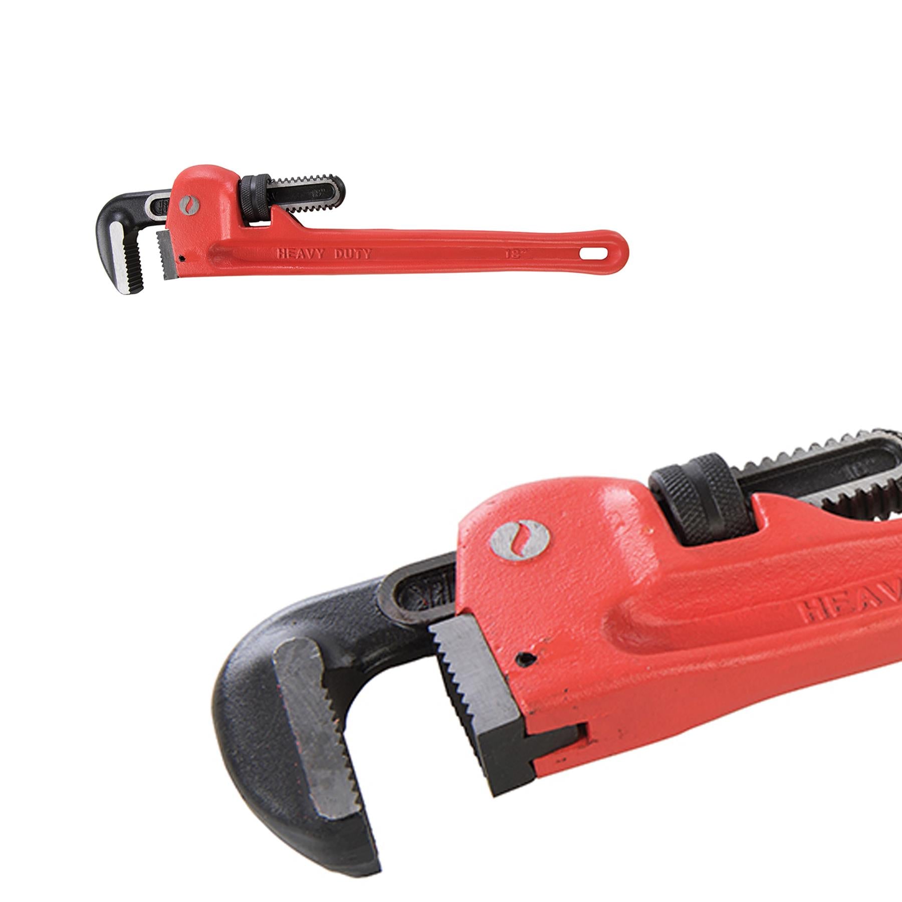 18" Heavy Duty Pipe Wrench Fast Self-clamping Secures Smoothest Pipework