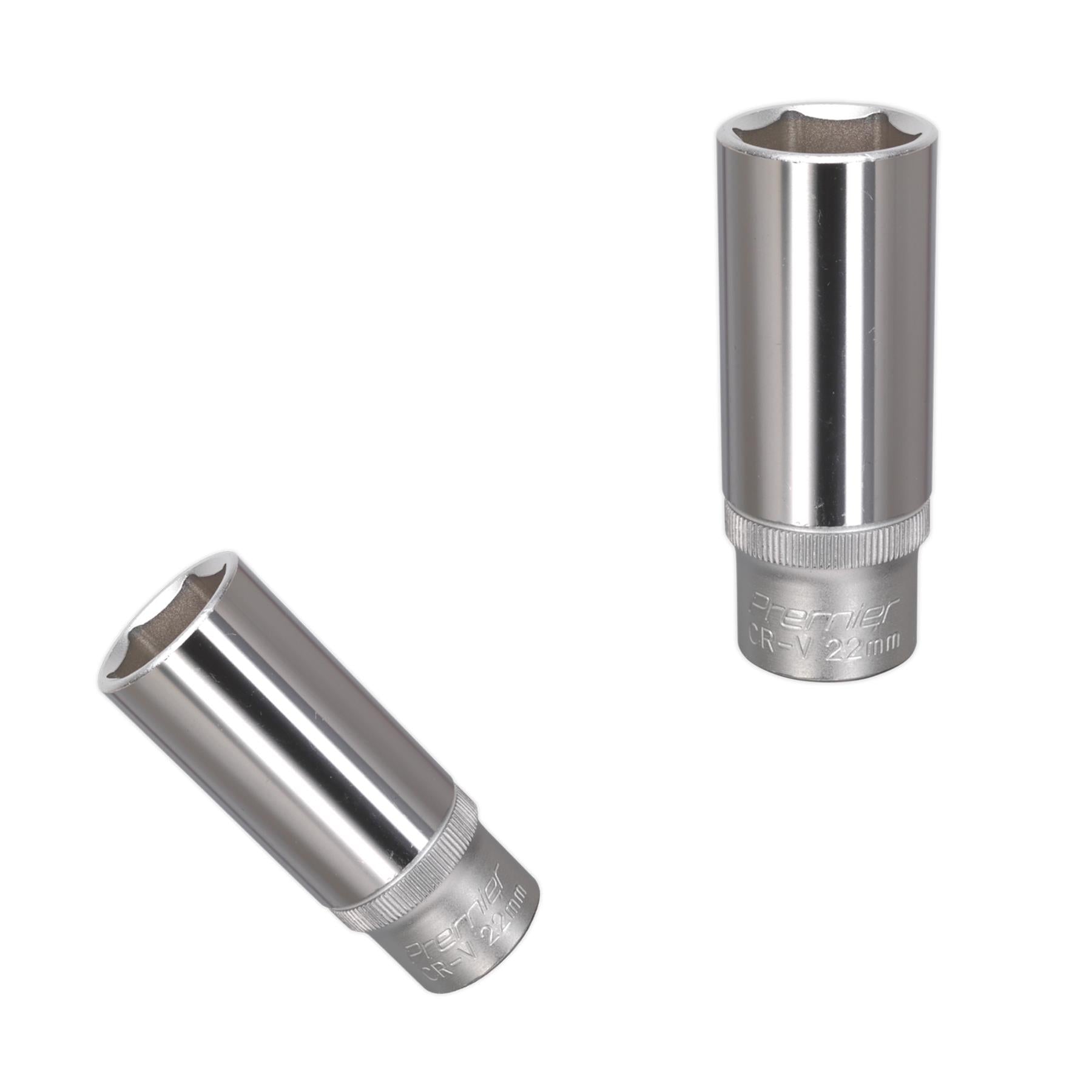 Sealey WallDrive Socket 22mm Deep 1/2"Sq Drive