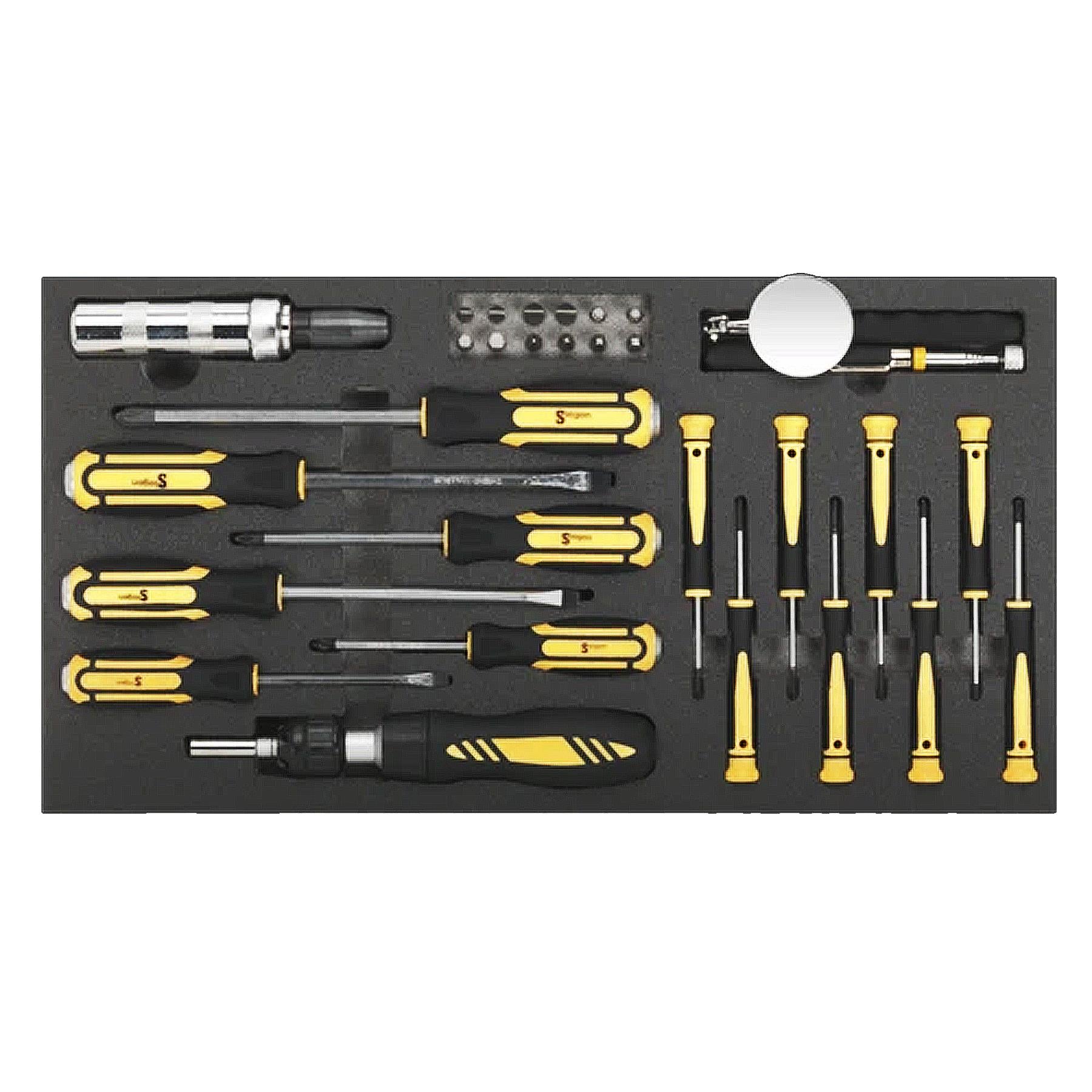 Sealey Tool Tray with Screwdriver Set 36pc