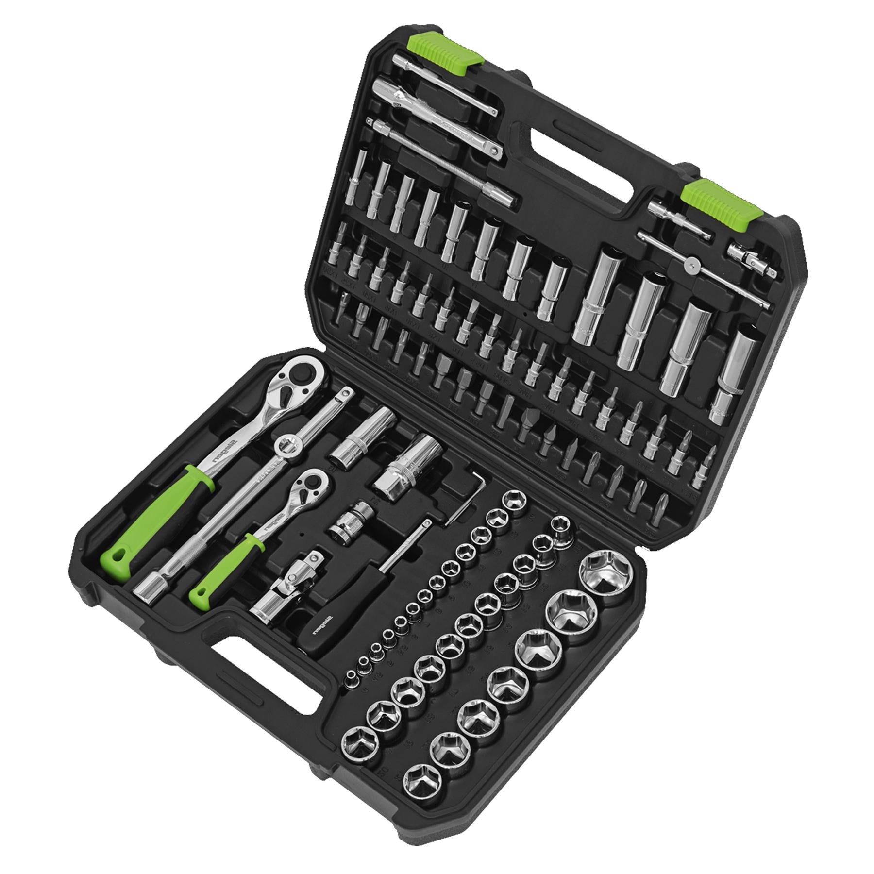 Sealey Socket Set 94pc 1/4" & 1/2"Sq Drive WallDrive Metric