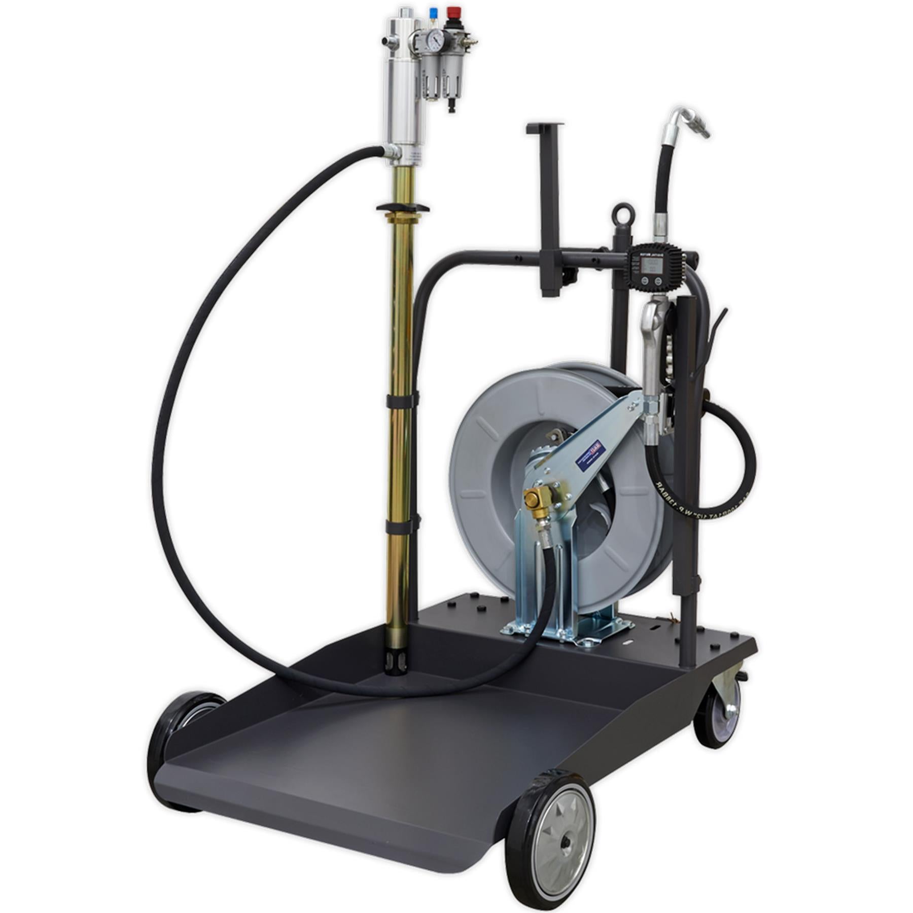 Sealey Oil Dispensing System Air Op with 10m Retractable Hose Reel