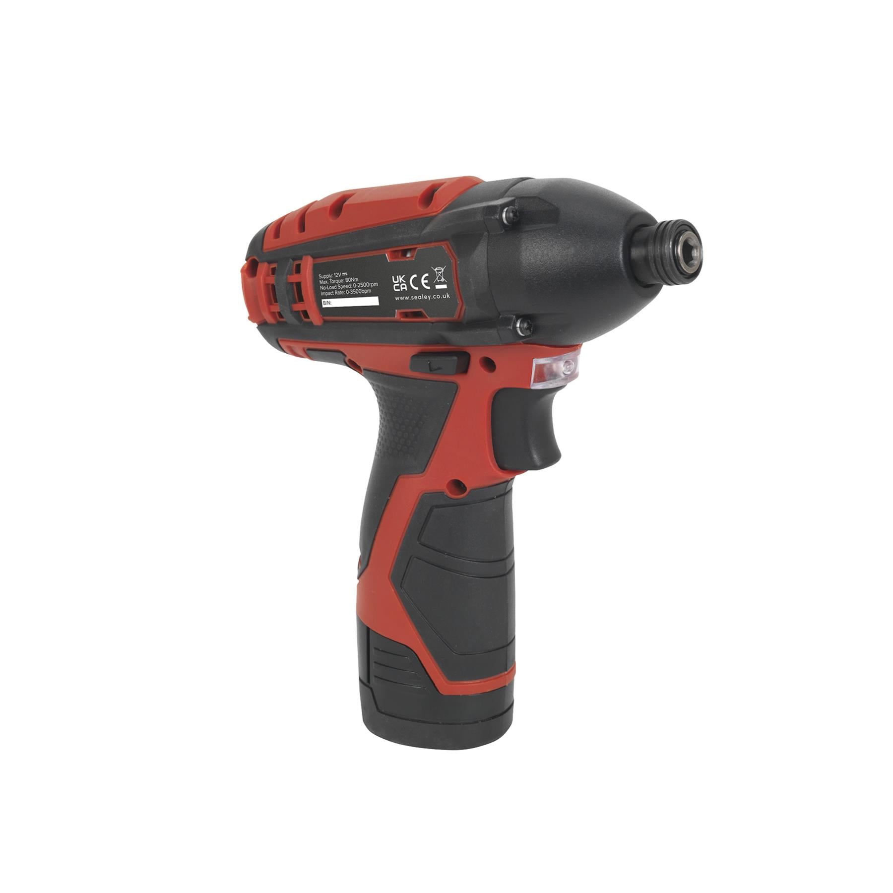 Sealey Impact Driver Kit 1/4" Hex Drive 12V Li-ion - 2 Batteries