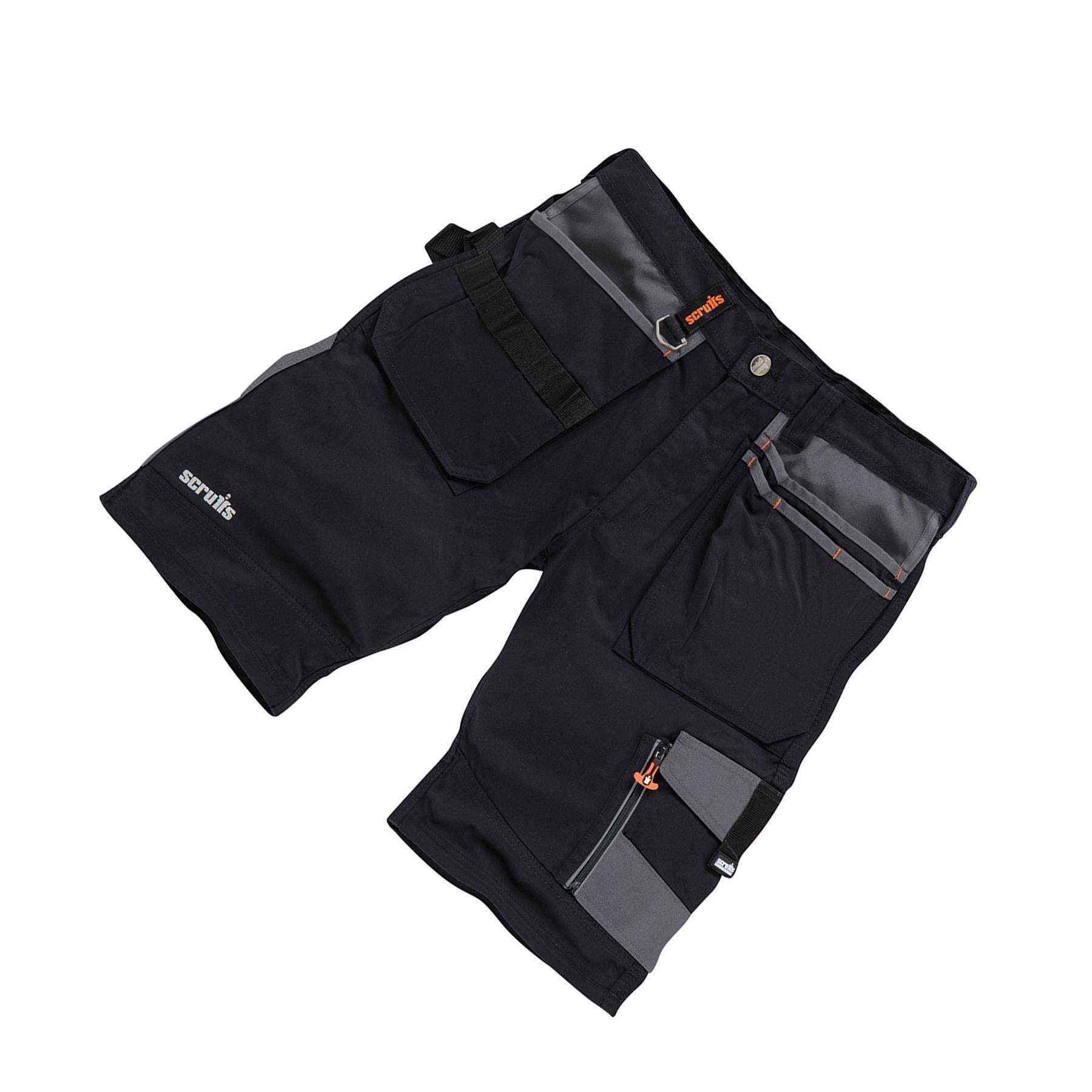 Trade Short Black Size 28" W Ykk Zipped Fly. 65% Polyester, 35% Cotton, 250gsm.