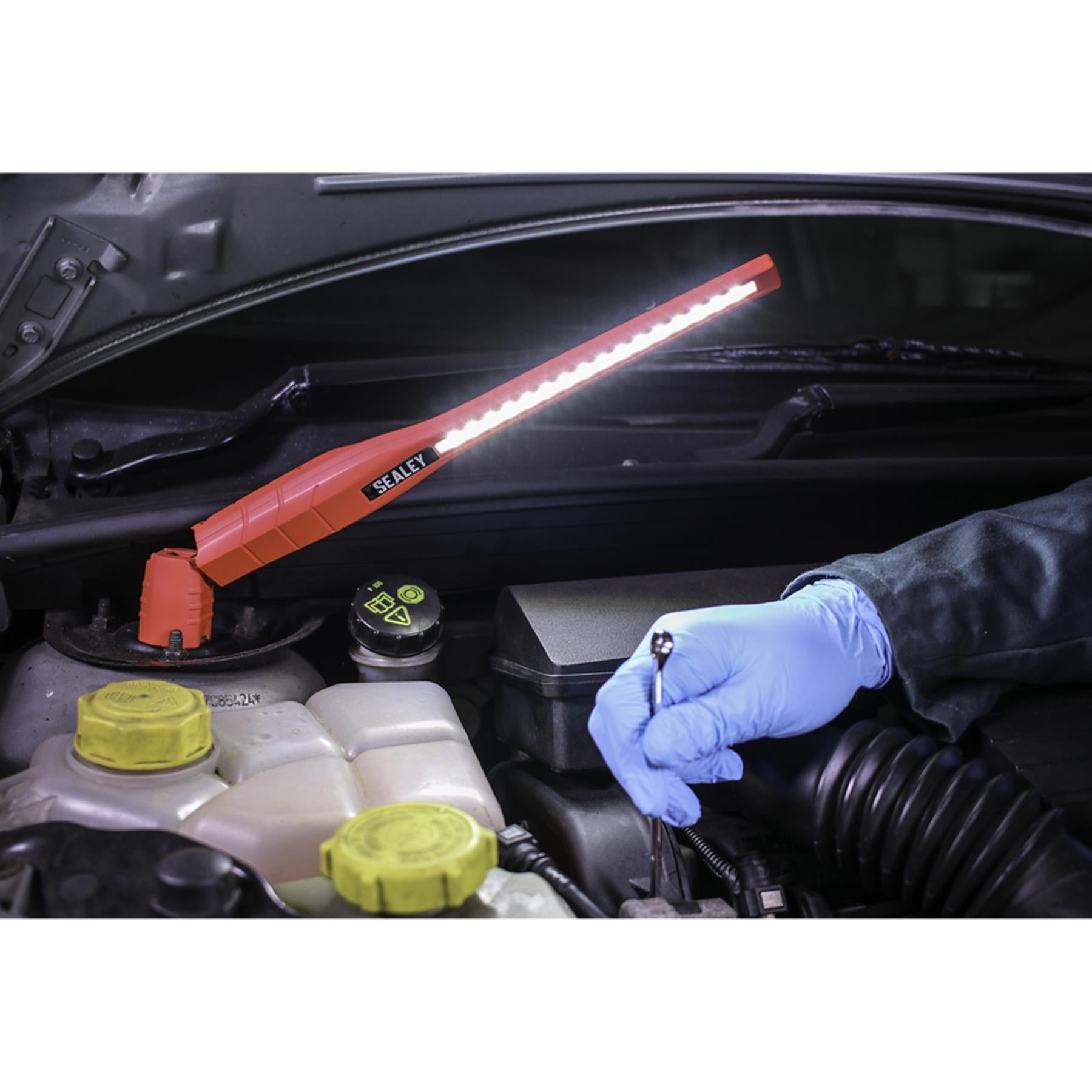 Sealey R/Charge 360 Insp Light 16 SMD & 1W LED Red Lithium-ion