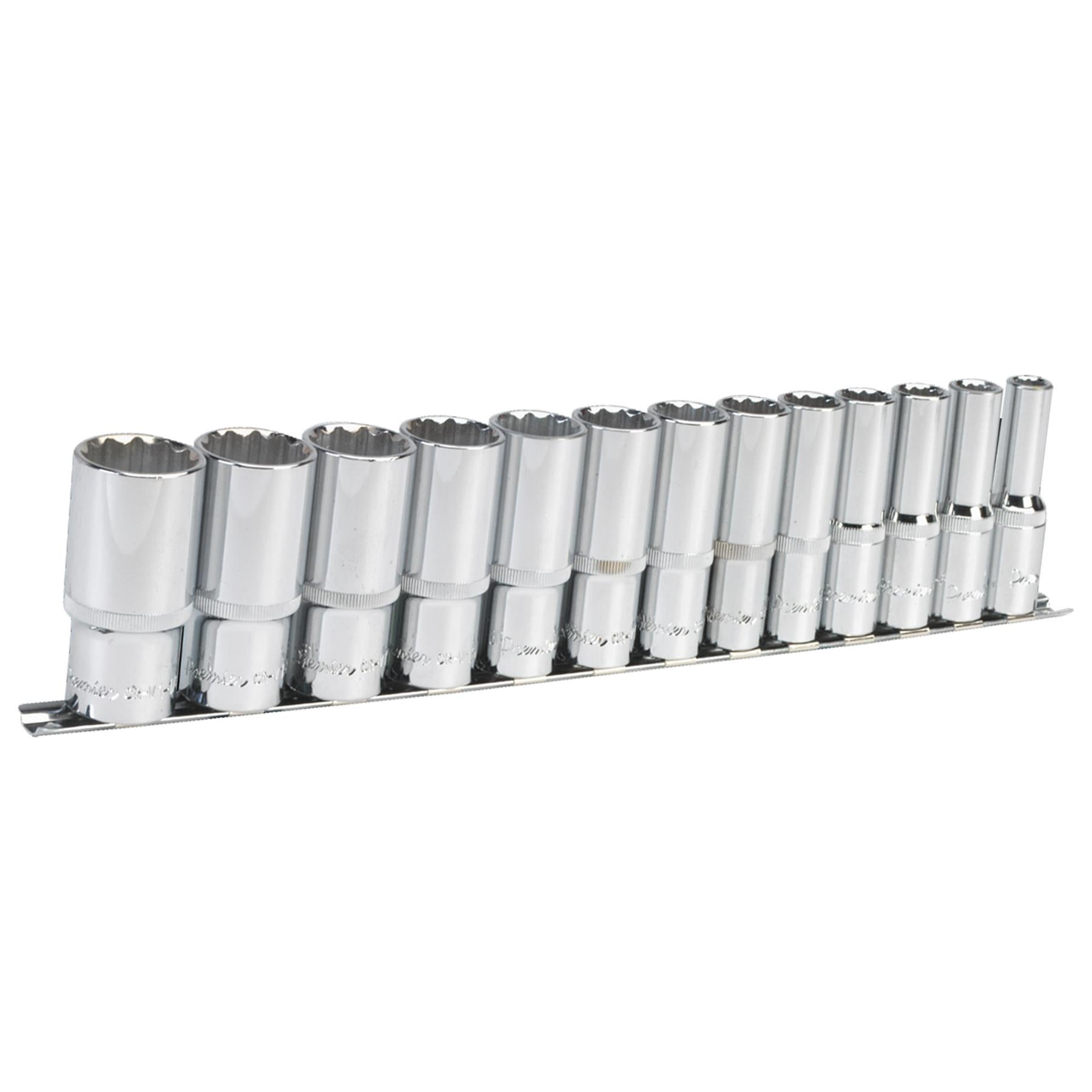 Sealey Socket Set 13pc 1/2"Sq Drive 12pt Deep WallDrive Imperial