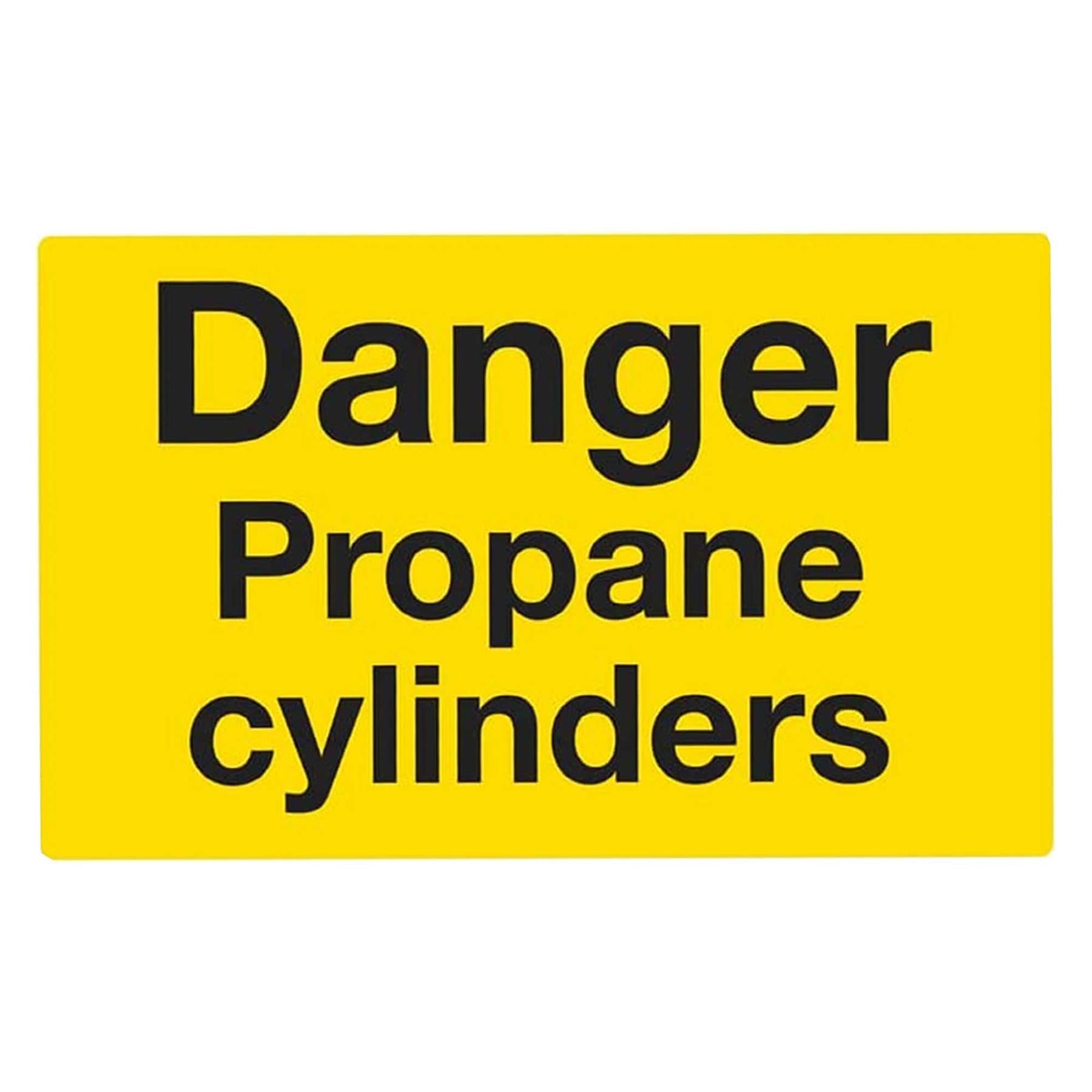 Warning Safety Sign - Danger Propane Cylinders - Rigid Plastic