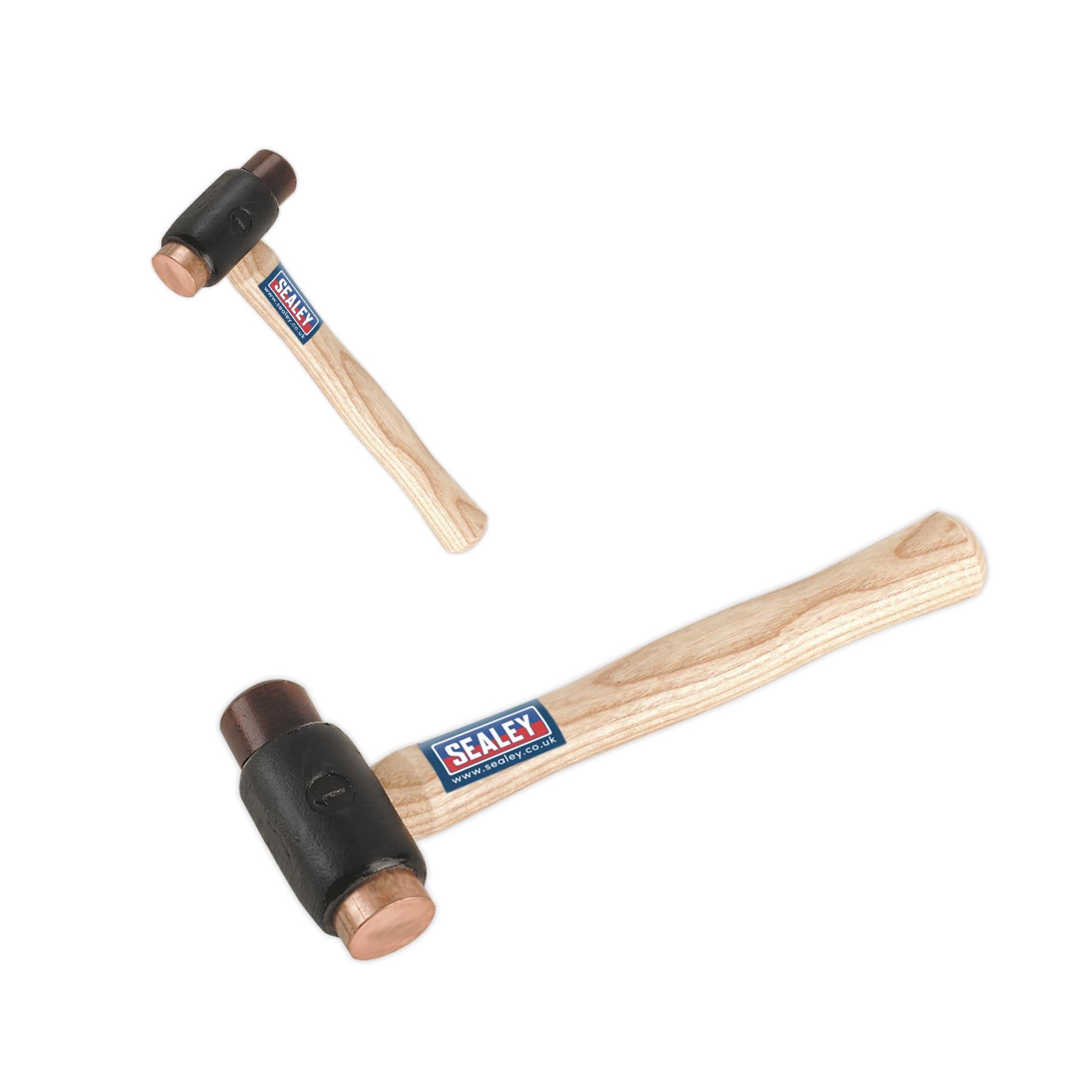 Sealey Copper/Rawhide Faced Hammer 1.5lb Hickory Shaft