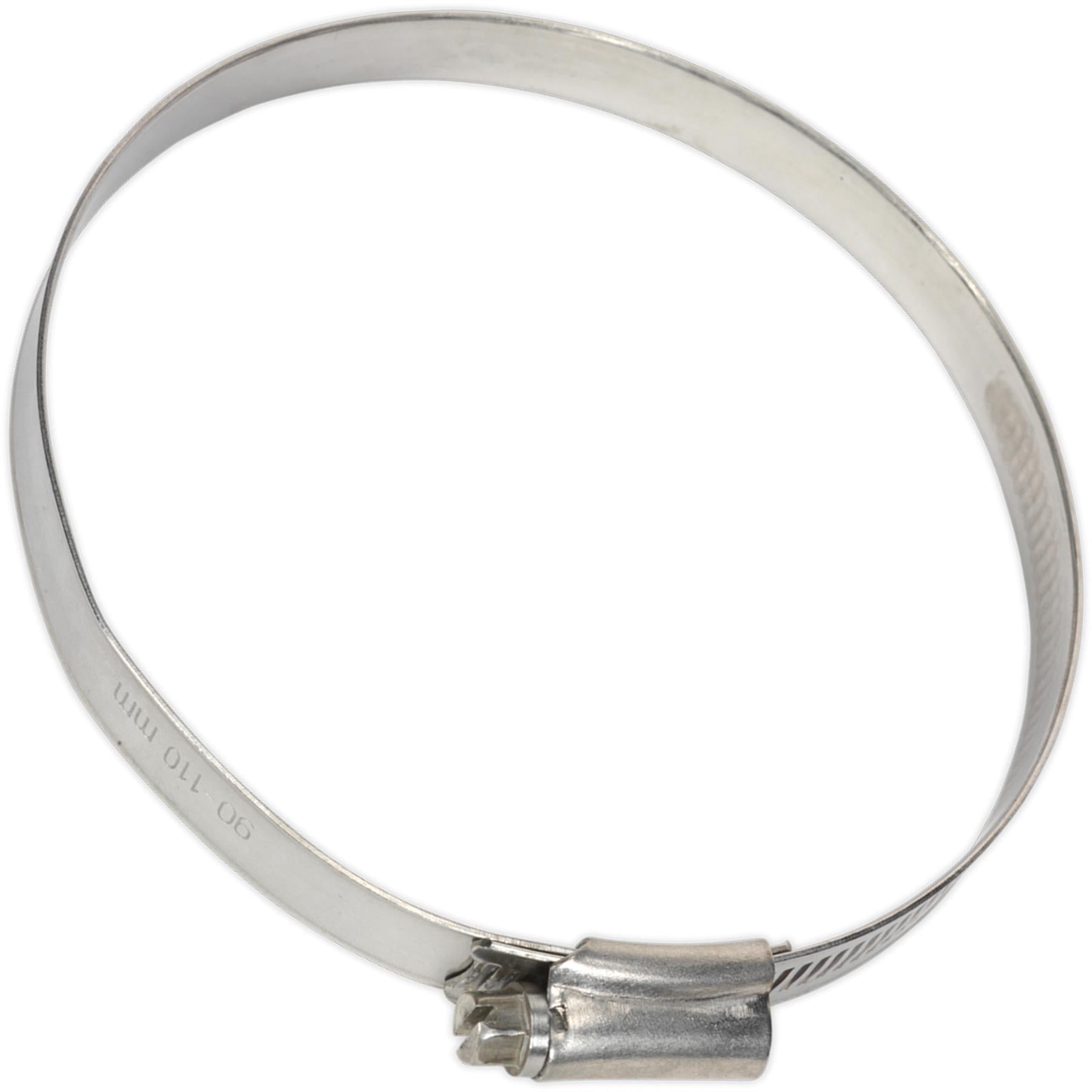 Sealey Hose Clip Zinc Plated 80-100mm Pack of 10