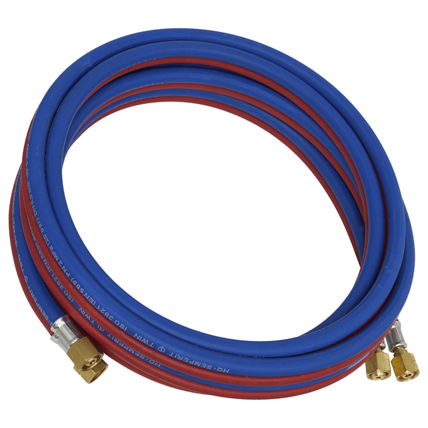 Sealey Twin Rubber Hose Set Oxyacetylene 5m