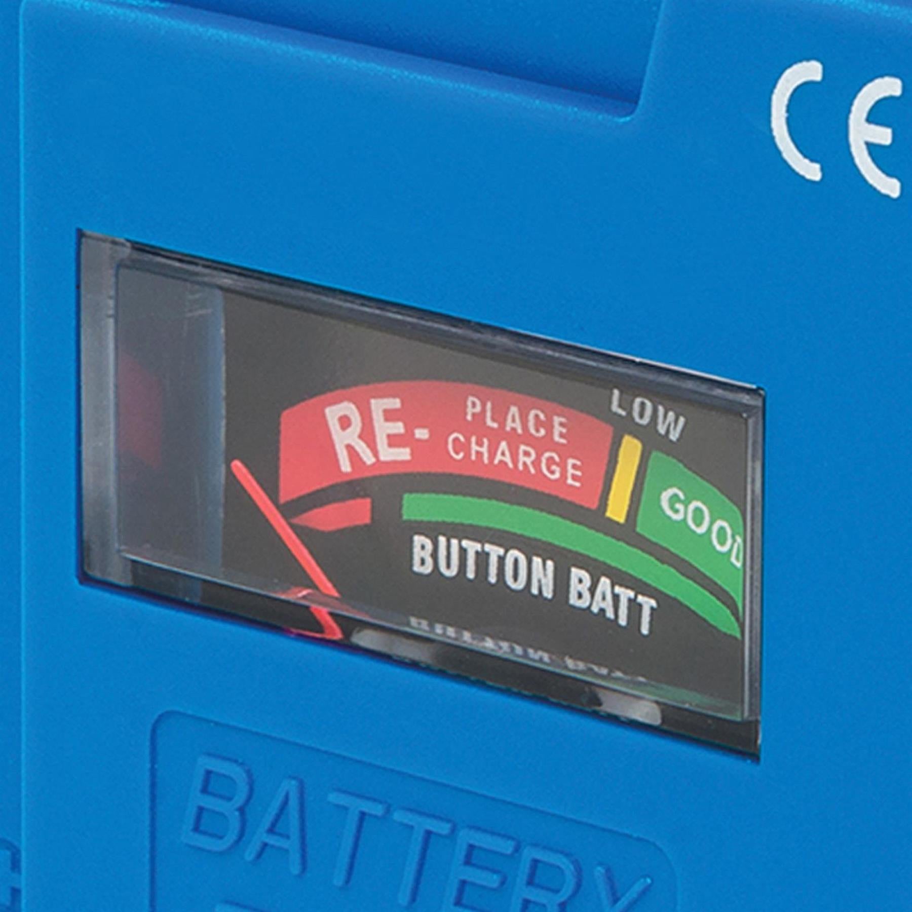 Compact Battery Tester Handy AAA / AA / C / D / 9V / LR1 / A23 / Button Cells