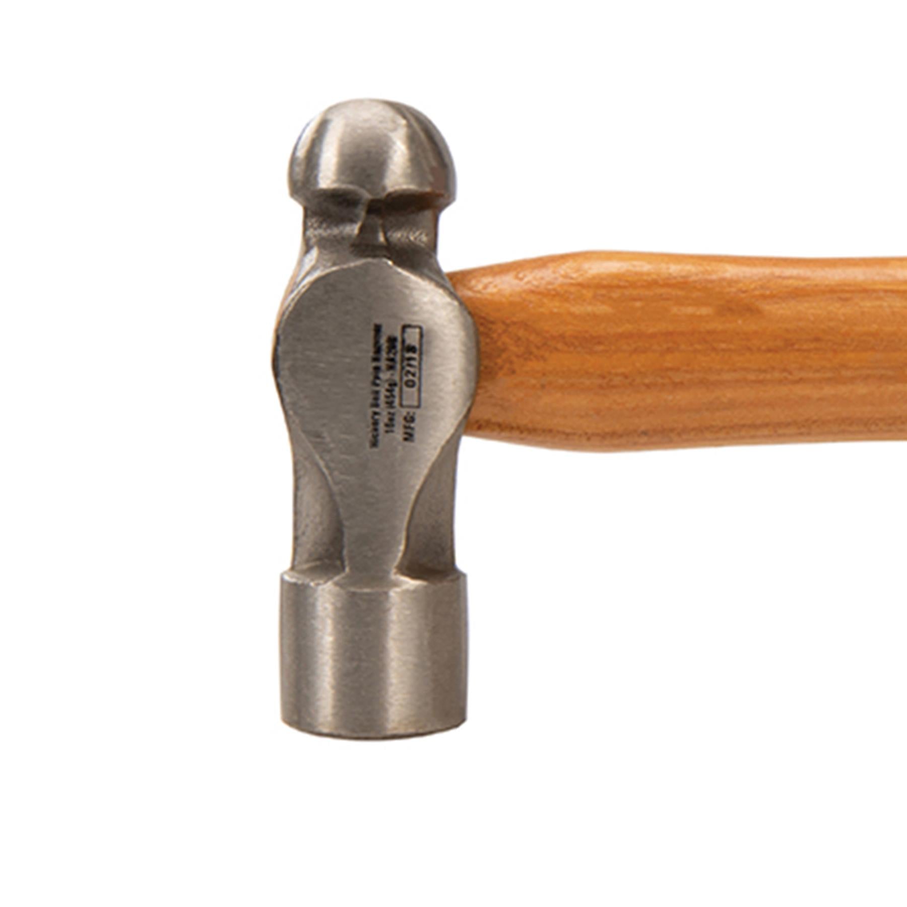 Hickory Ball Pein Hammer 16Oz (454G) Strong Forged Steel Metal Punching Riveting