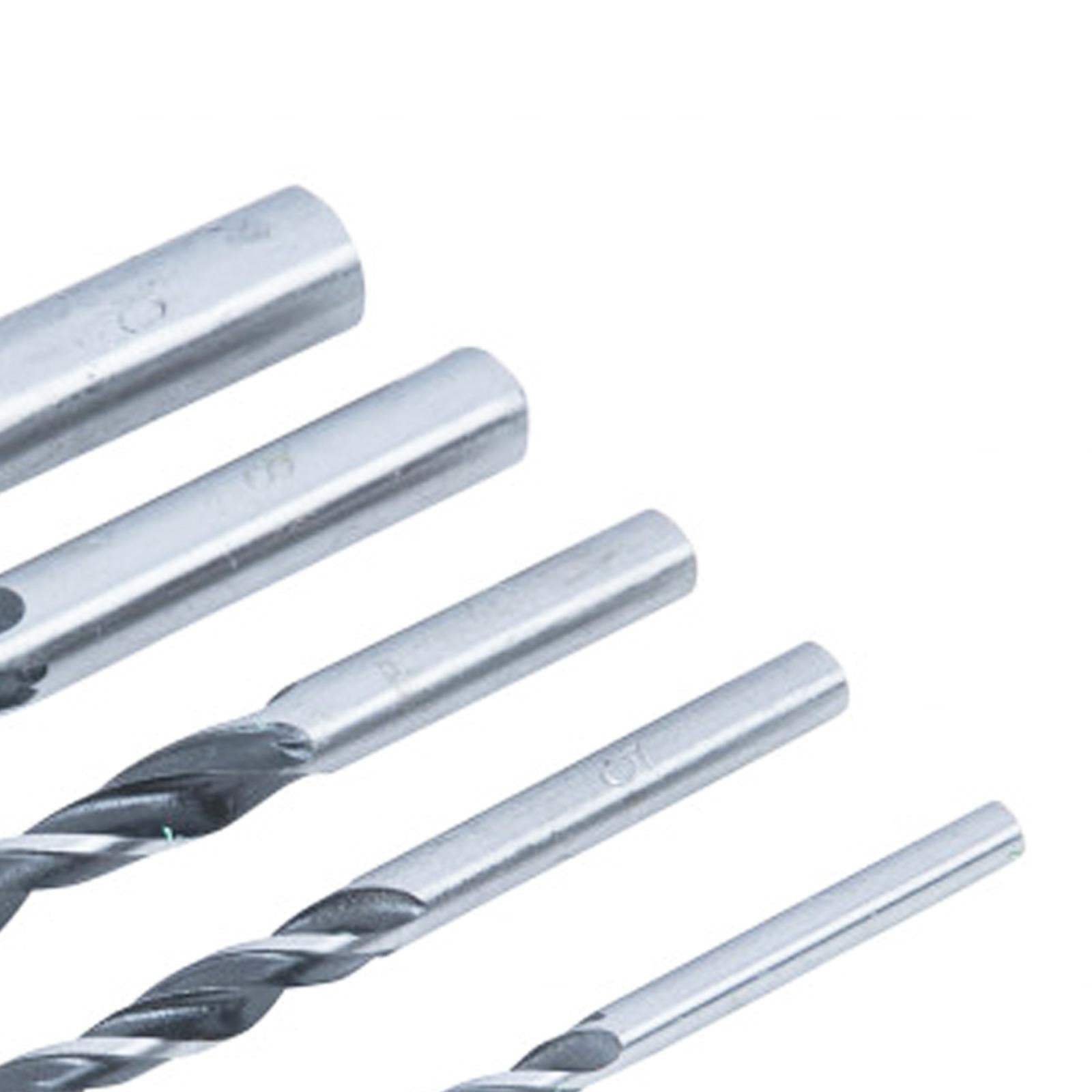 BlueSpot Stanley Wood Drill Bit 5pc Set 4mm-10mm With Plastic Storage Case