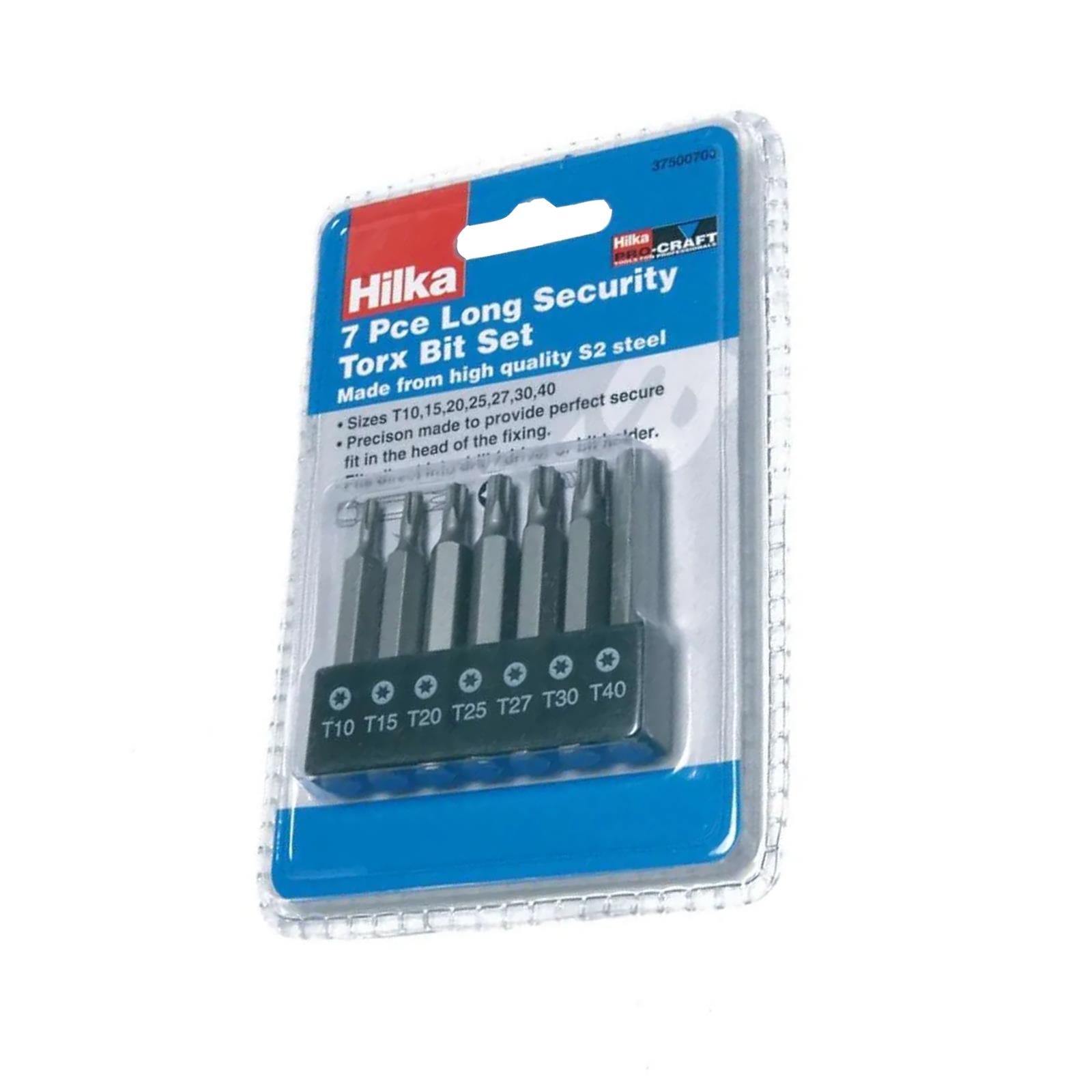 Long Security Torx Bit Set/ Tox Bit Set with hole. Power Drive T Bits. Star Torx