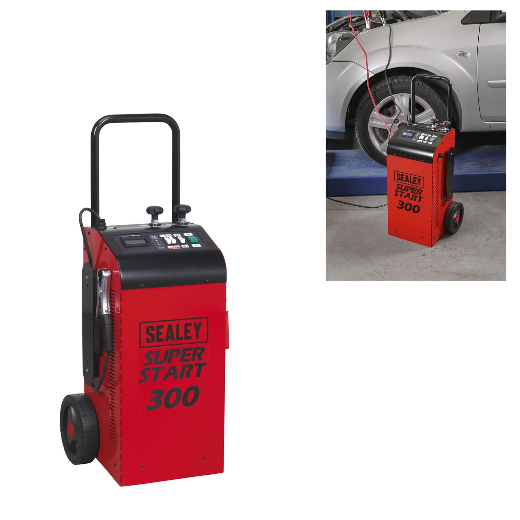 Sealey Starter/Charger 300Amp 12/24V Battery Starter Charger