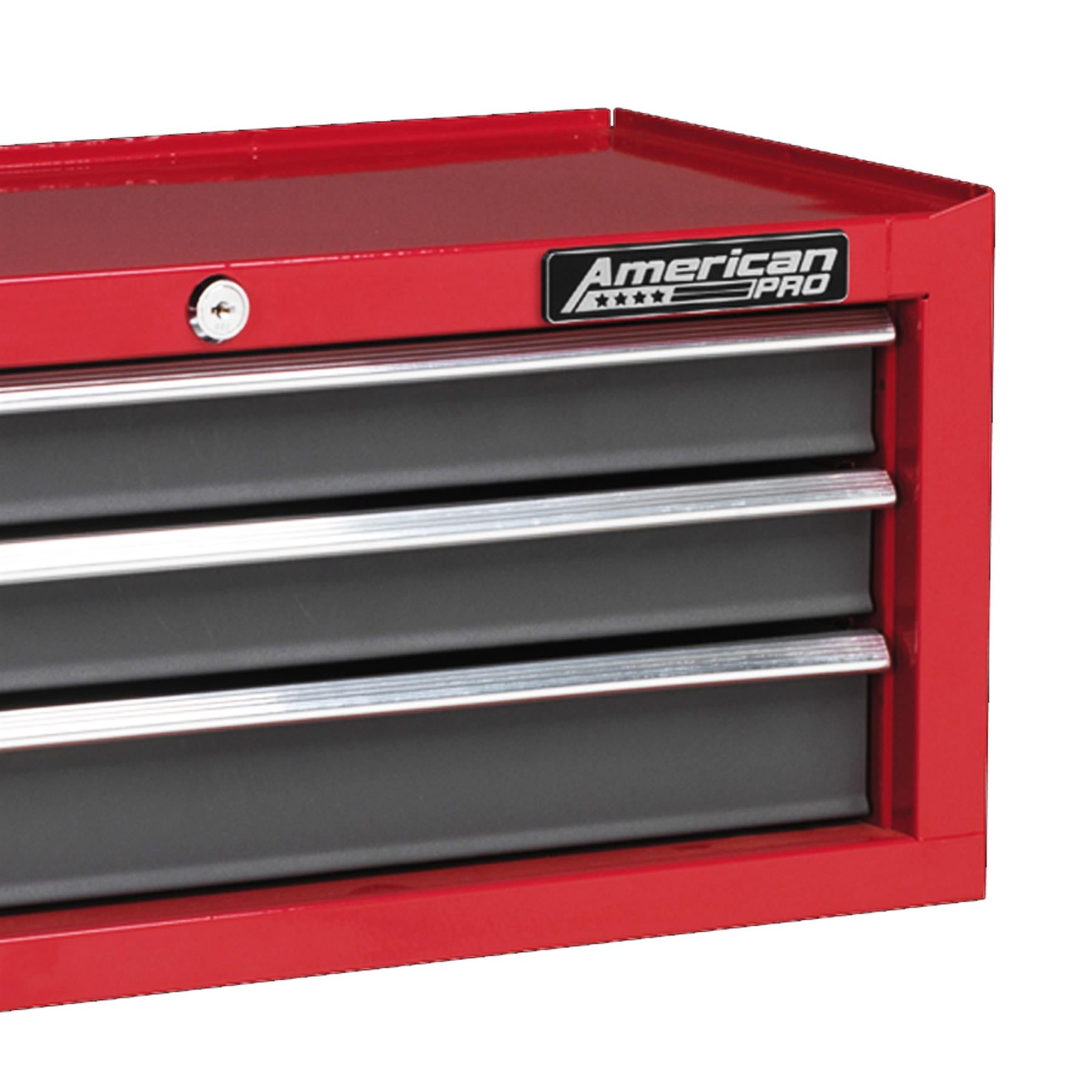 Sealey Mid-Box 3 Drawer with Ball-Bearing Slides - Red/Grey