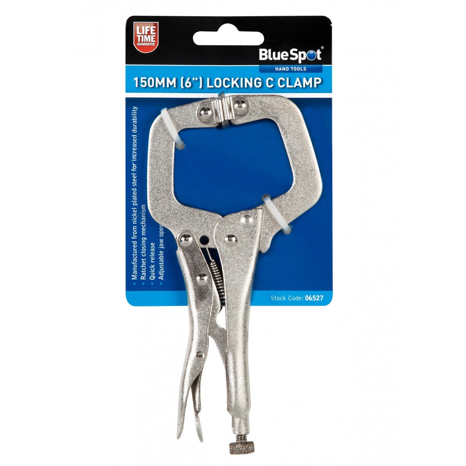 BlueSpot 150mm C Clamp Locking Mole Vise Grip Pliers 6" For Welding & Metal Work