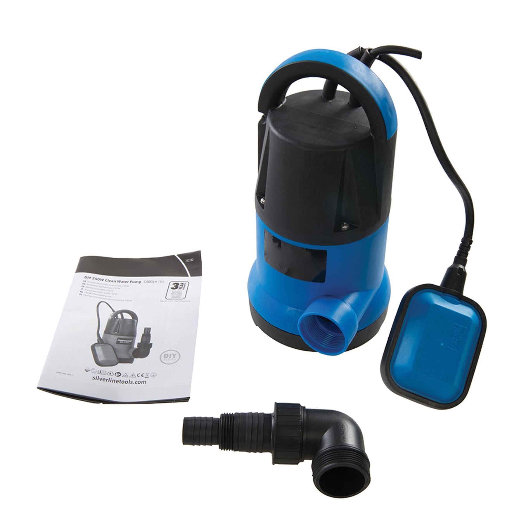 DIY Clean Water Pump Strong Plastic Body With Float Switch 5000Ltr/Hr 250W