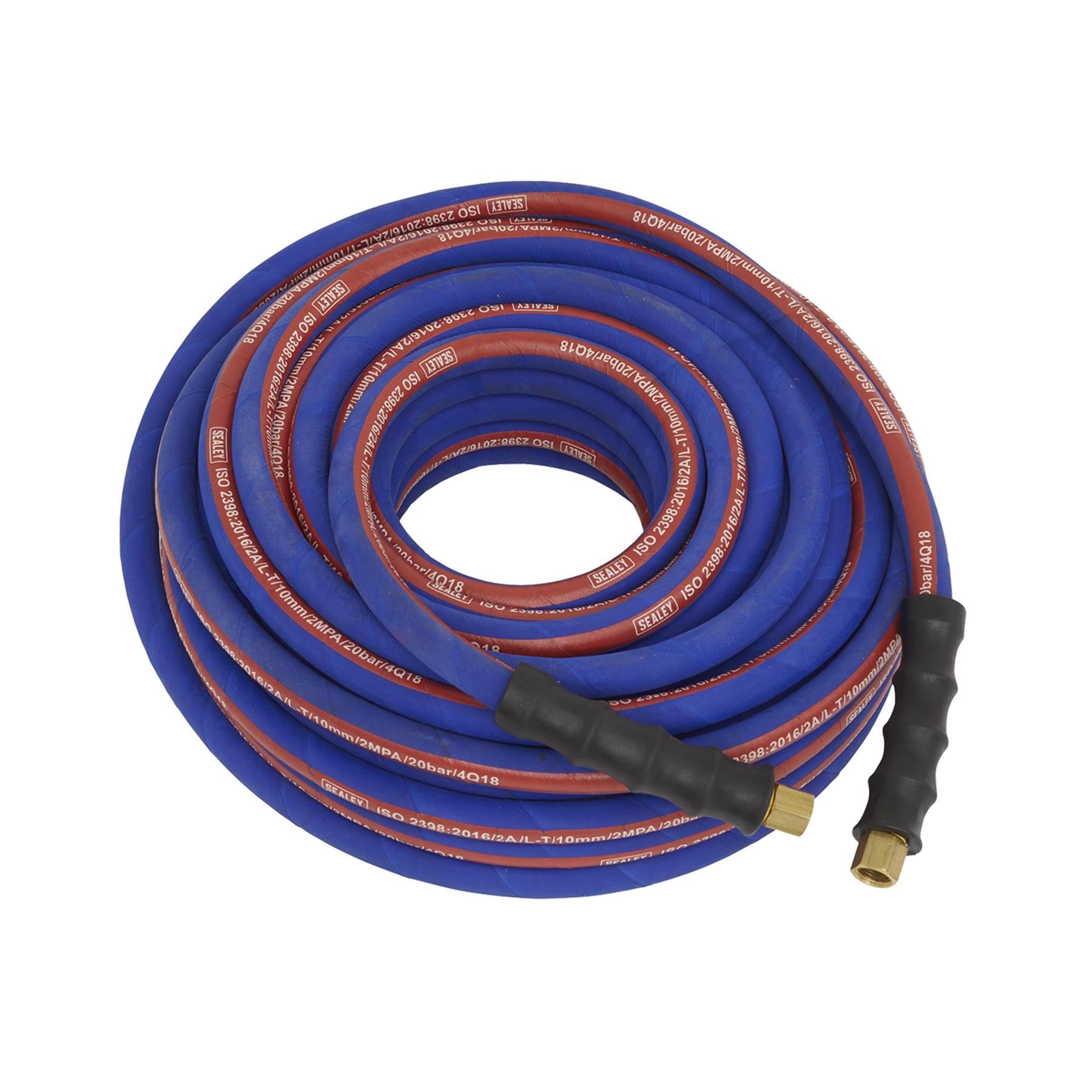 Sealey Extra Heavy Duty Rubber Air Compressor Hose 20m Metre 1/4"BSP 10mm Bore