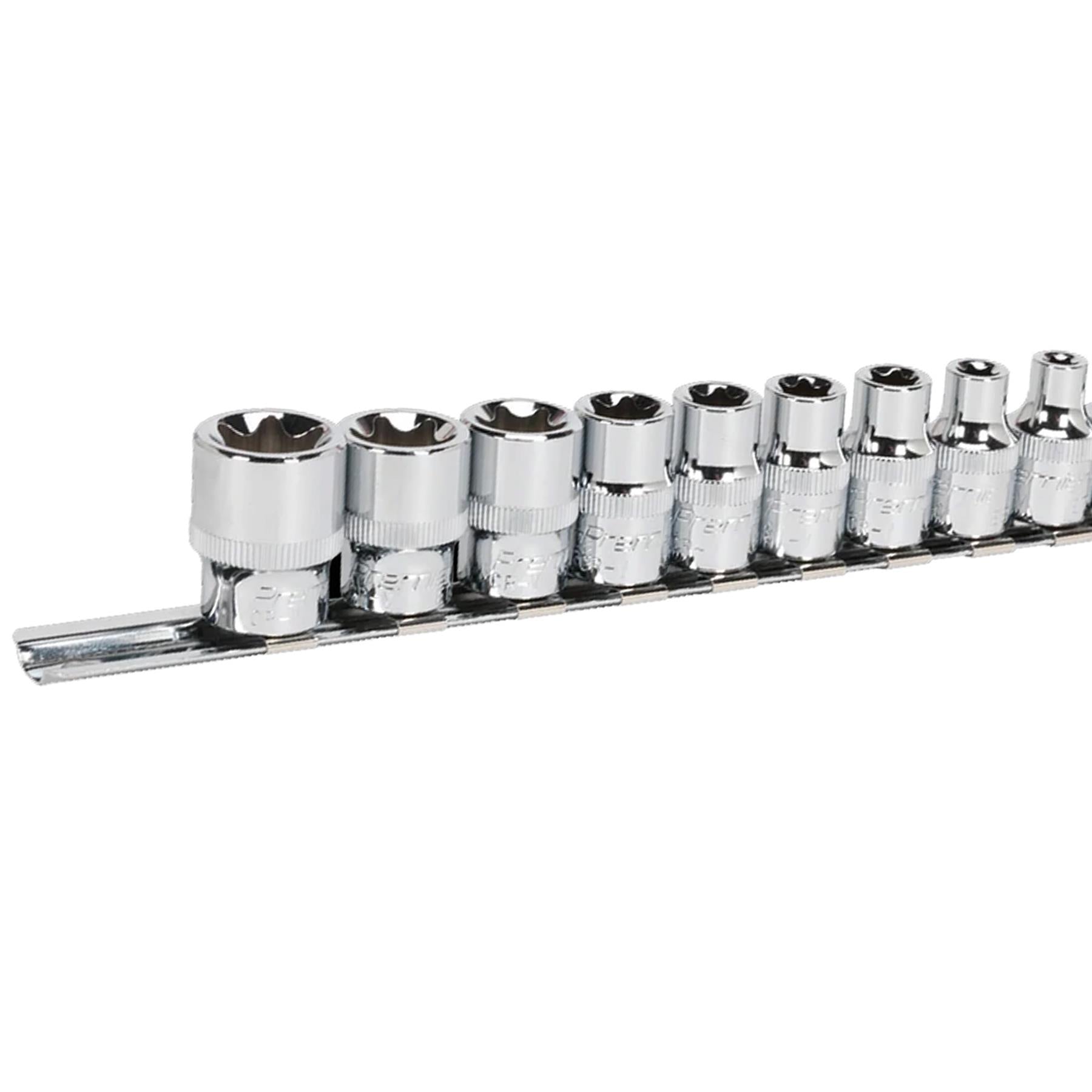 Sealey TRX-Star* Socket Set 12pc 3/8"Sq Drive E4-E20