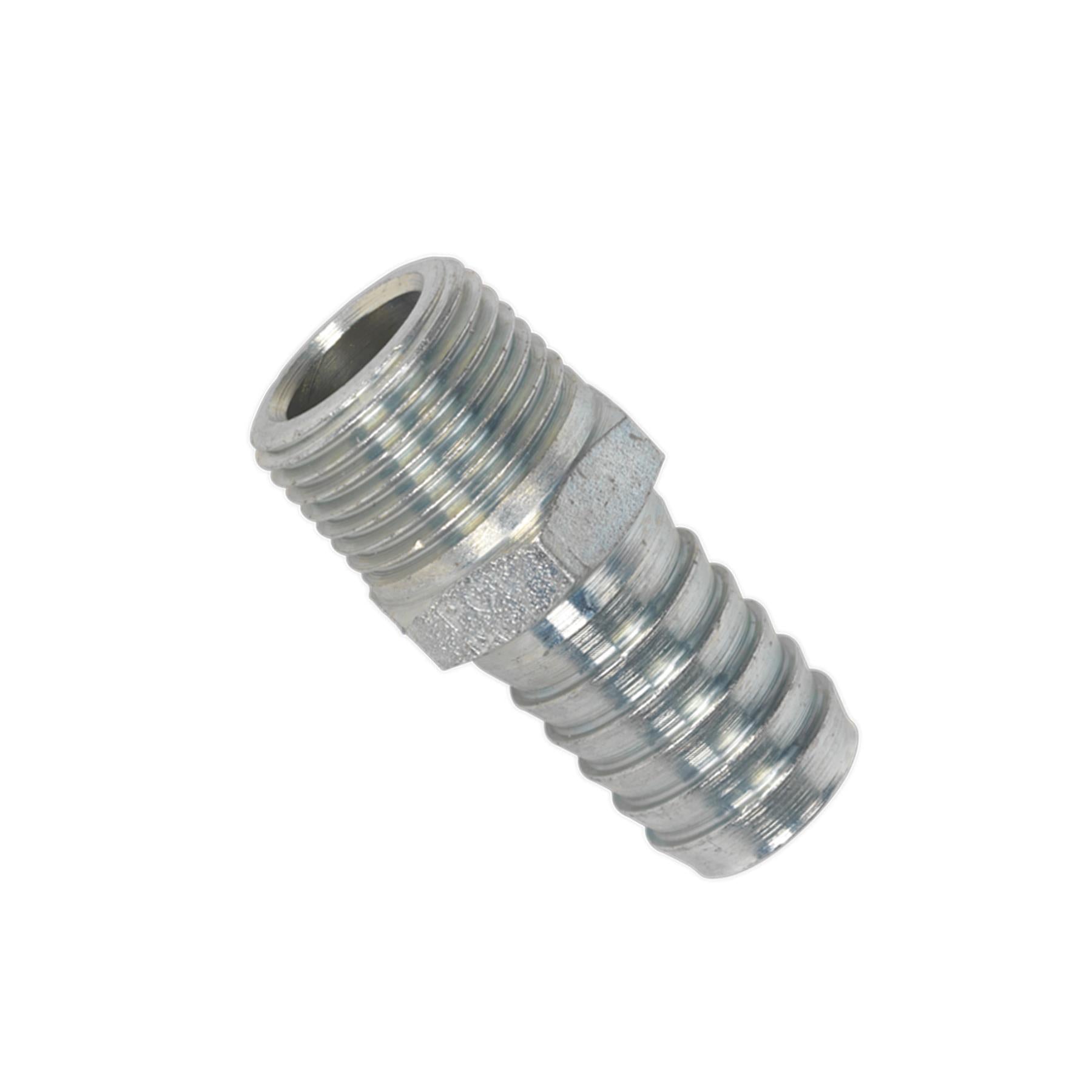 Sealey Screwed Tailpiece Male 3/8"BSPT - 1/2" Hose Pack of 5