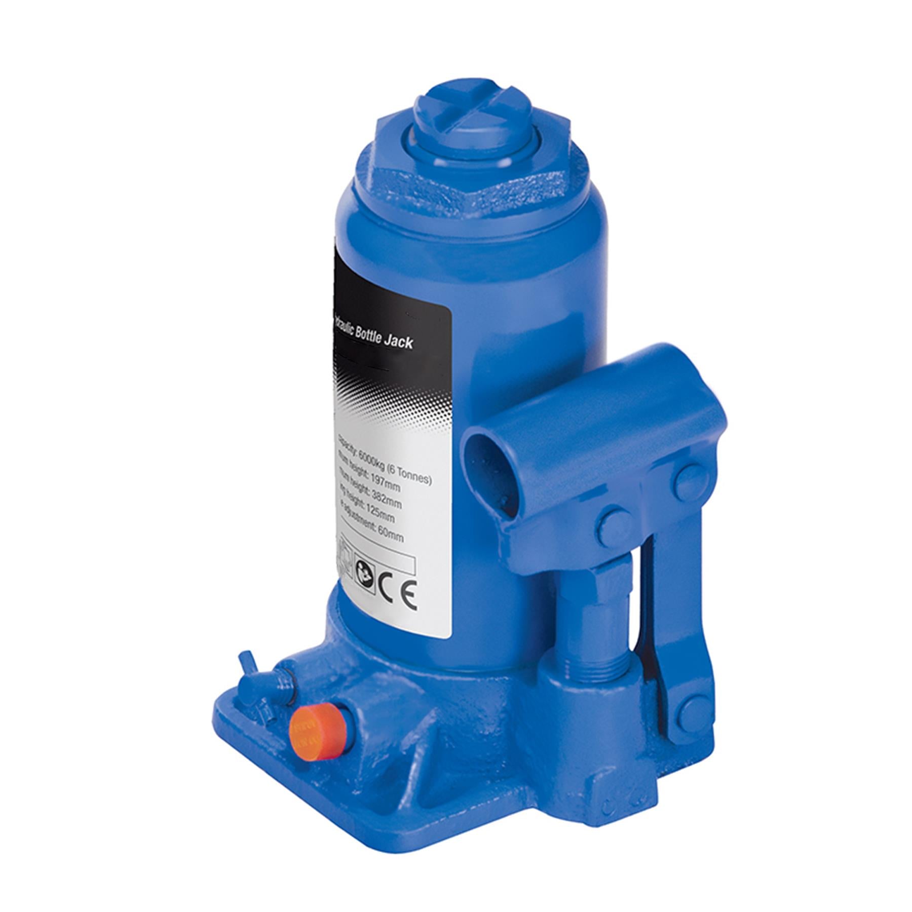 6 Ton Tonne Hydraulic Bottle Jack Lifting Sturdy Stand Car/Van/Boat/Caravan