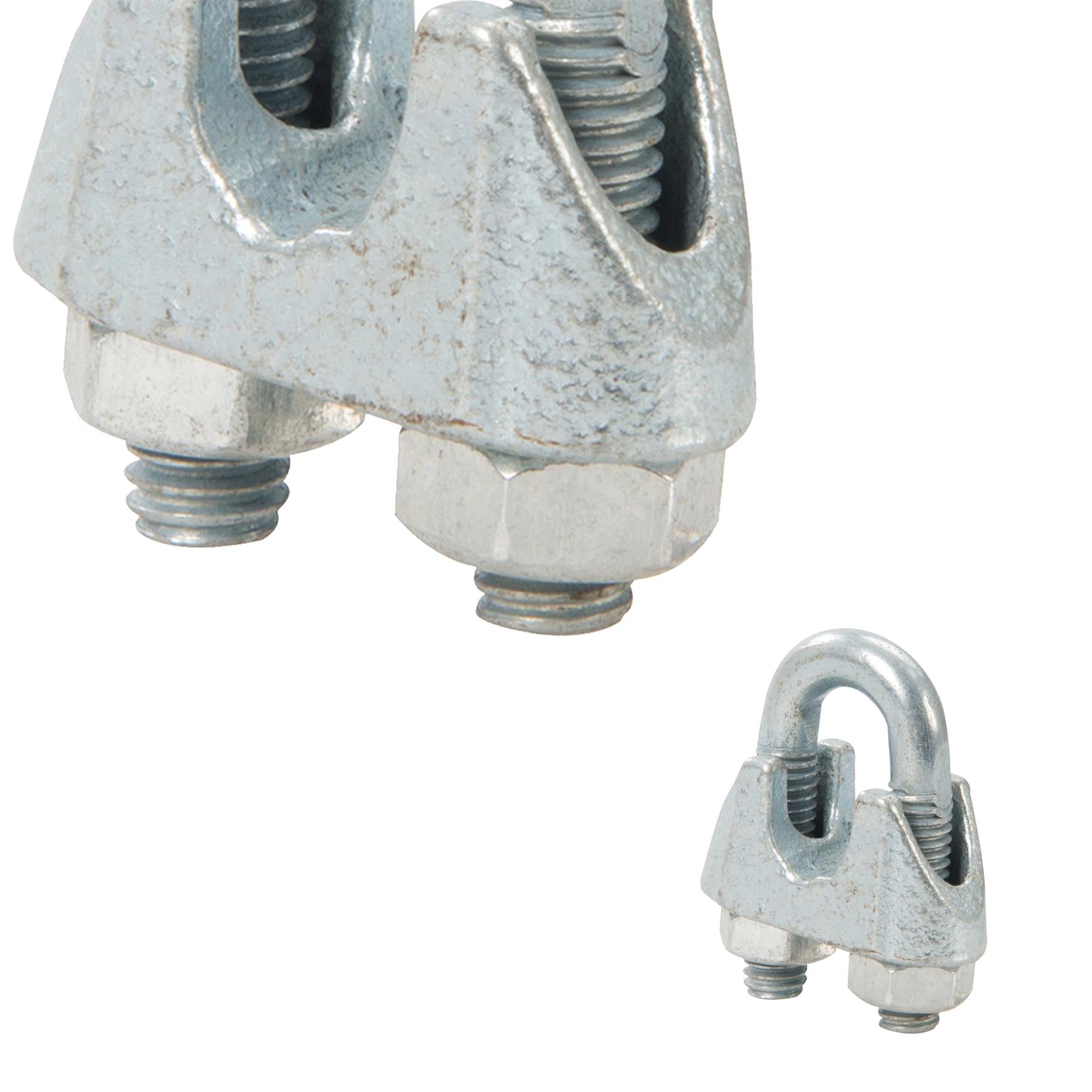 Wire Rope Grips Clamps M6 U Bolts Fitting Cable Cord Tie Heavy Duty Steel Metal