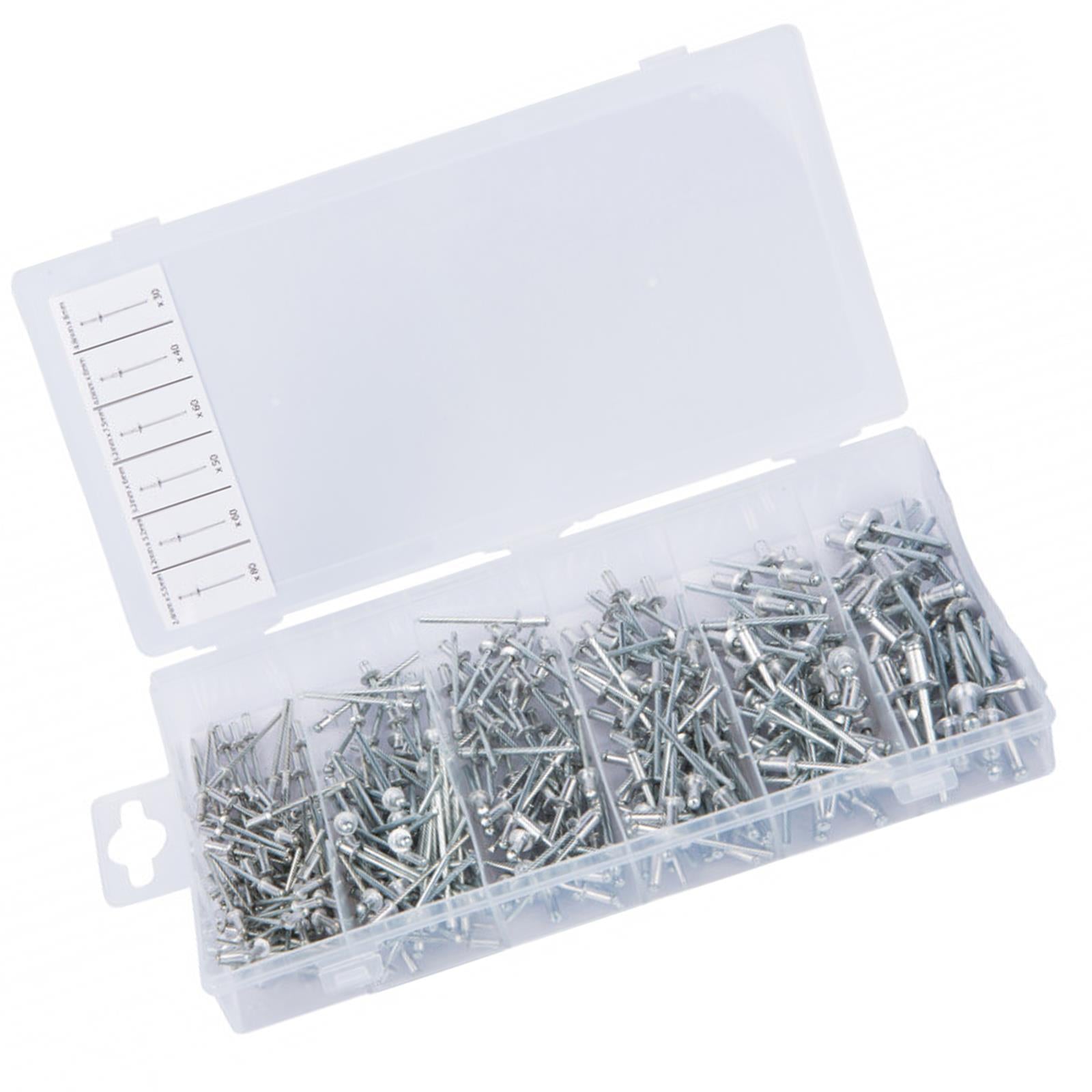 Bluespot 320Pc Assorted Blind Rivet Set Pop Rivets 2.4mm 3.2mm 4mm & 4.8mm Fix Clamp