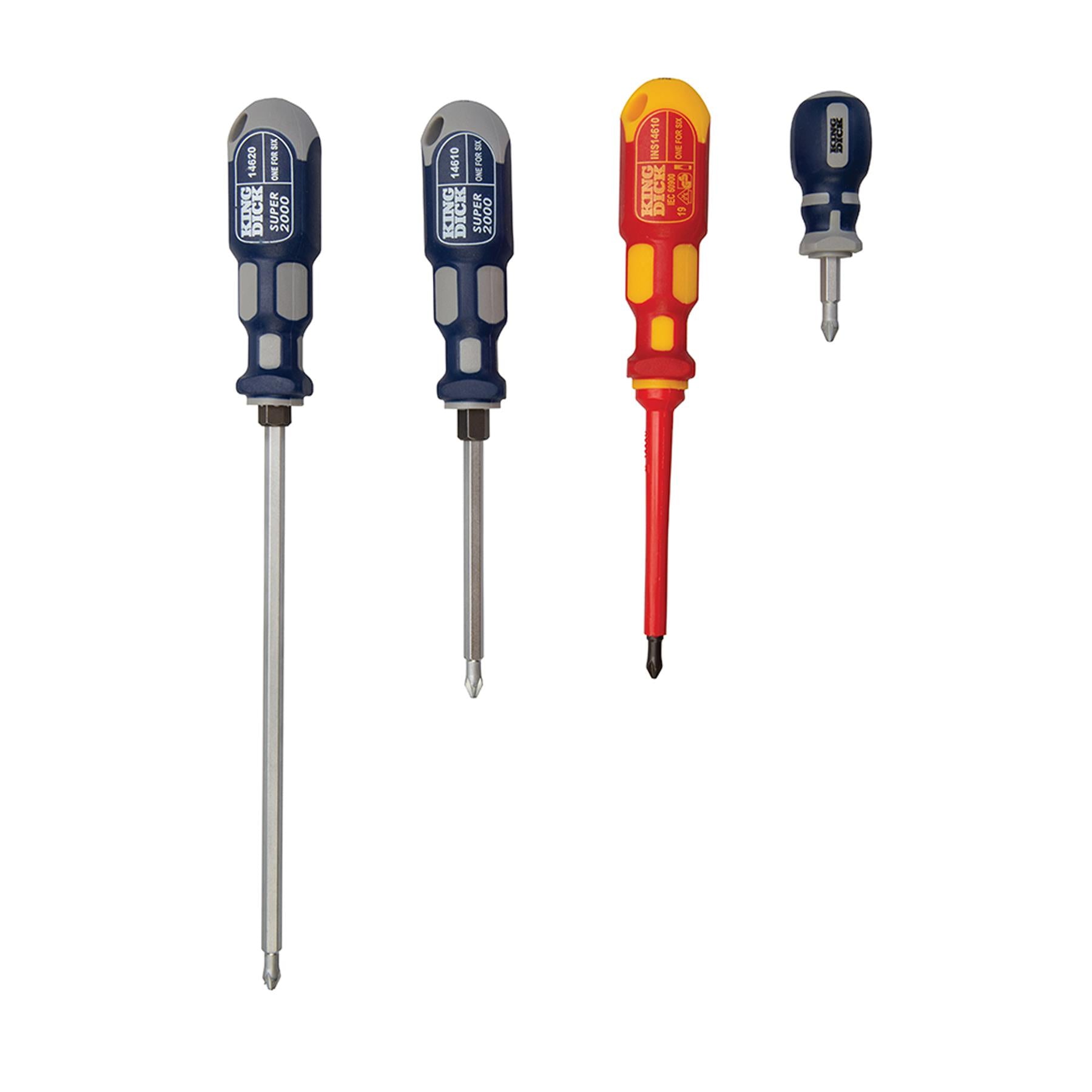 King Dick 1 for 6 Screwdriver Gift Set 4pce Phillips / PZ