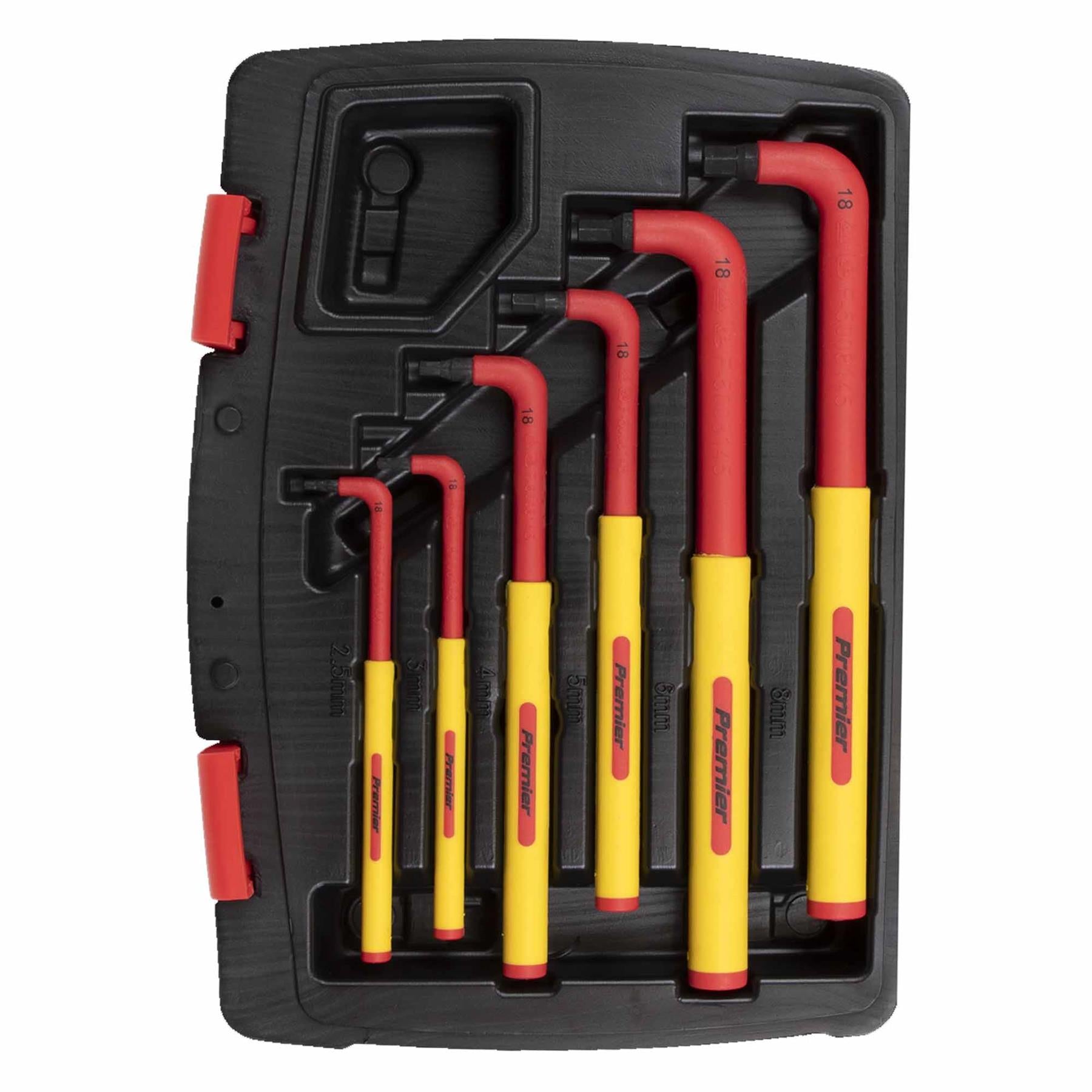 Sealey Hex Key Set 6pc Extra-Long VDE