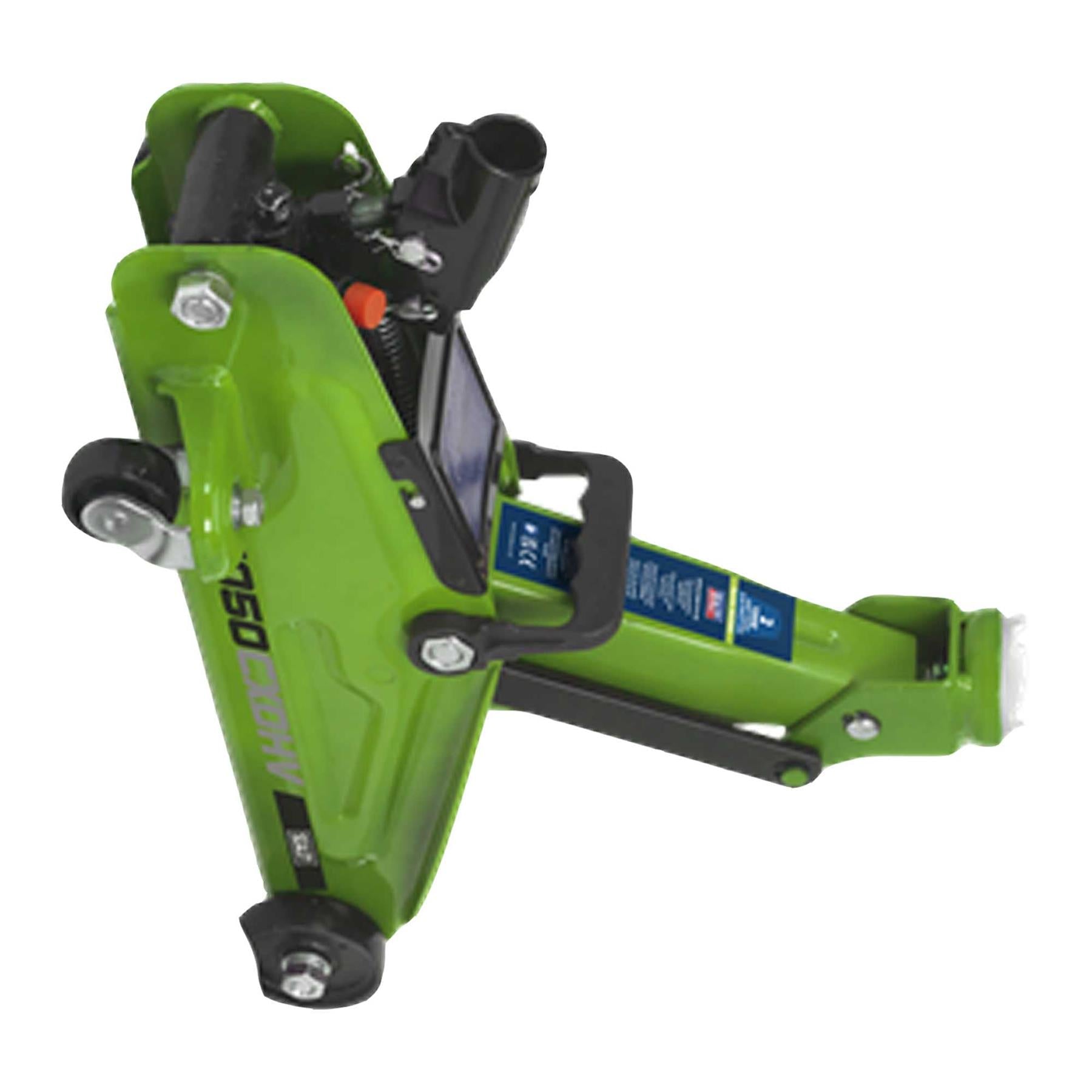 Sealey Trolley Jack 2tonne Hi-Vis Short Chassis with Storage Case