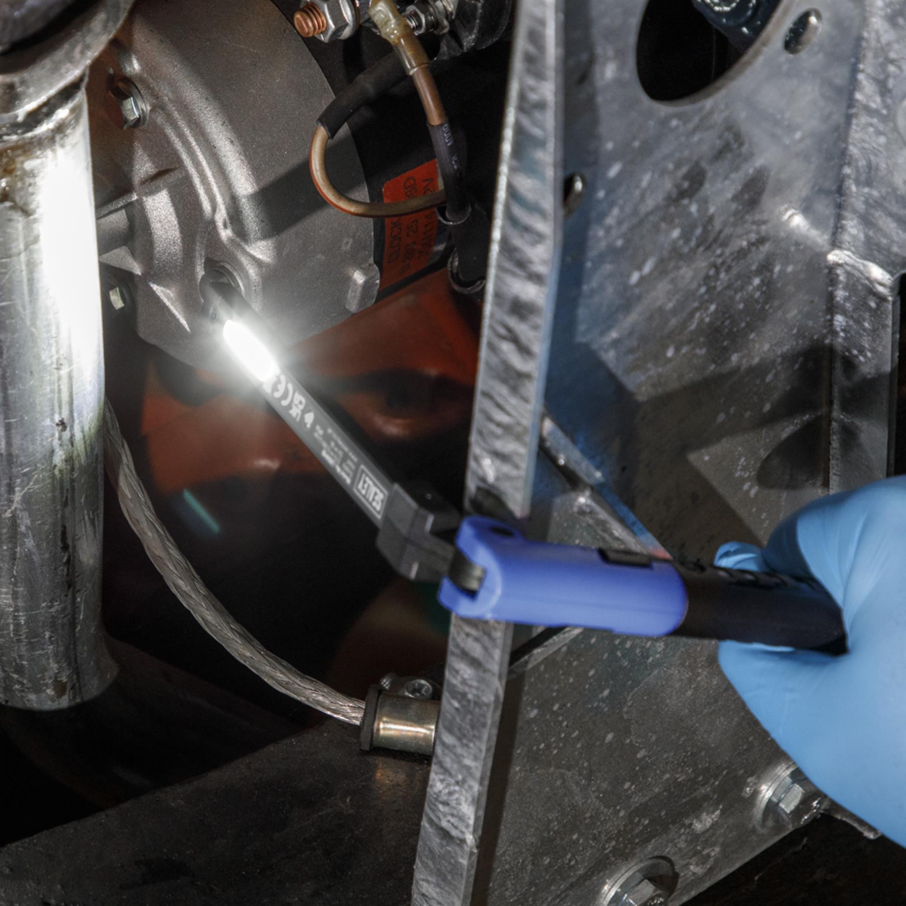 Sealey R/Charge Slim Folding Pocket Light 2 COB & 1 SMD LED - Blue