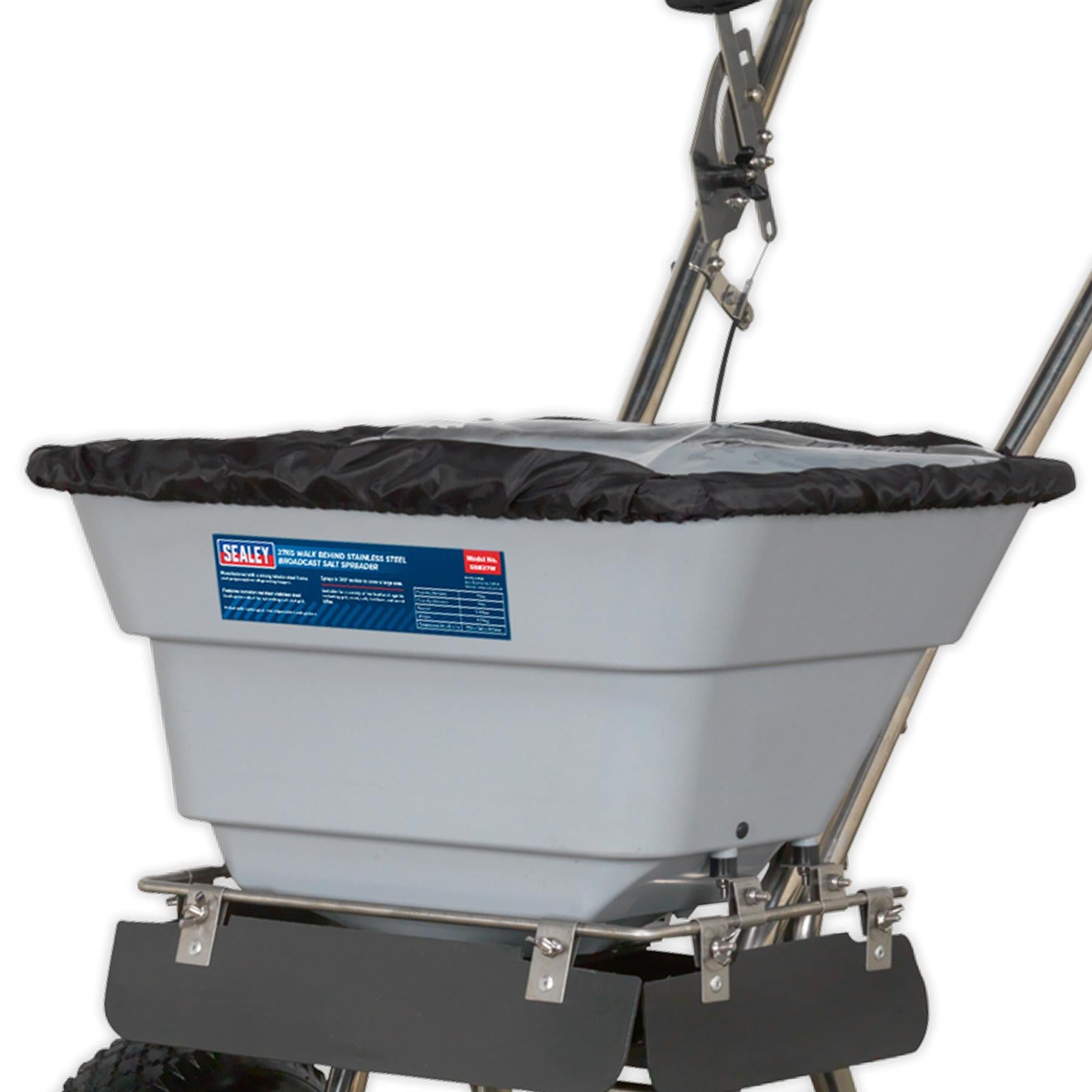 Sealey Stainless Steel Broadcast Salt Spreader 37kg Walk Behind