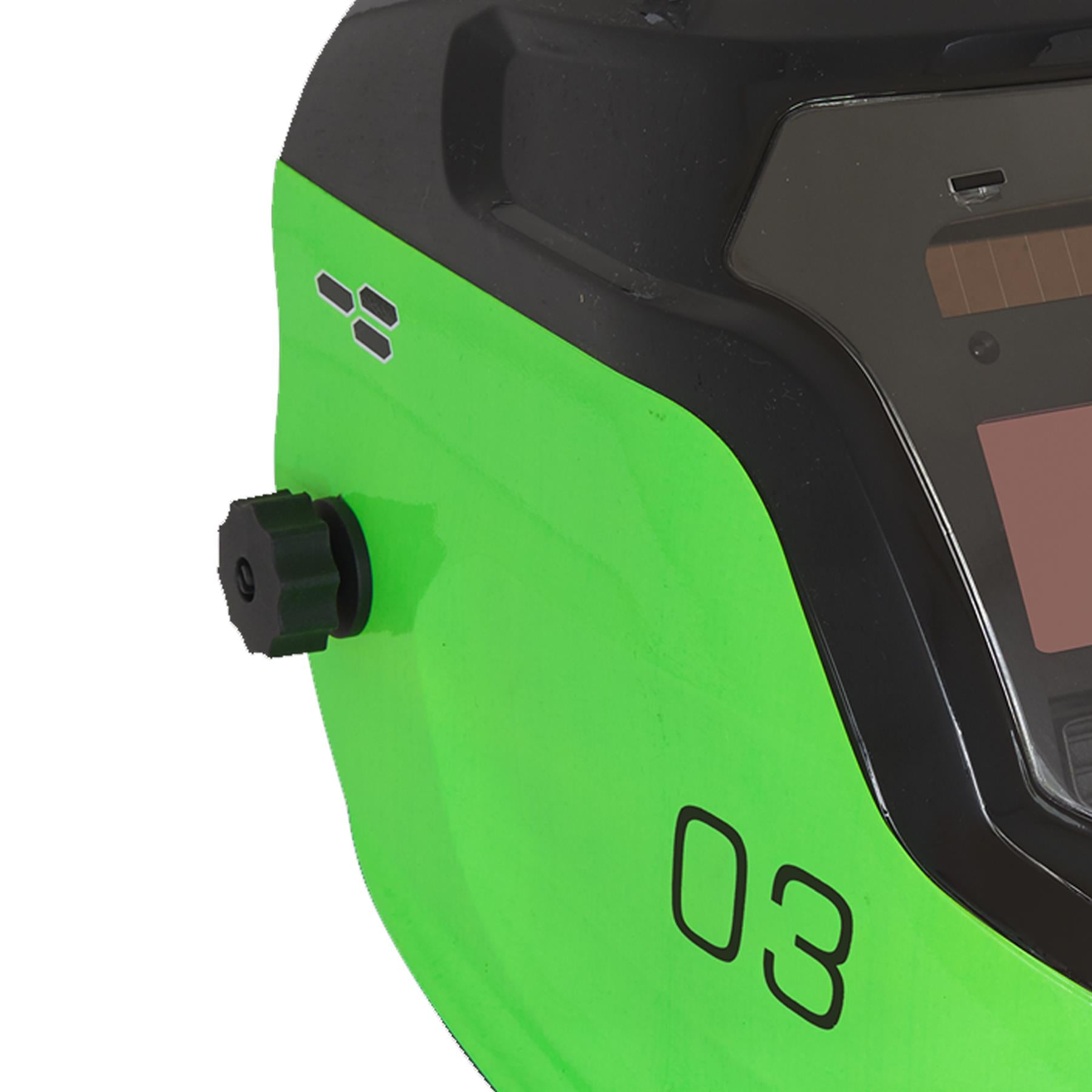 Sealey Welding Helmet Auto Darkening - Shade 9-13 - Green