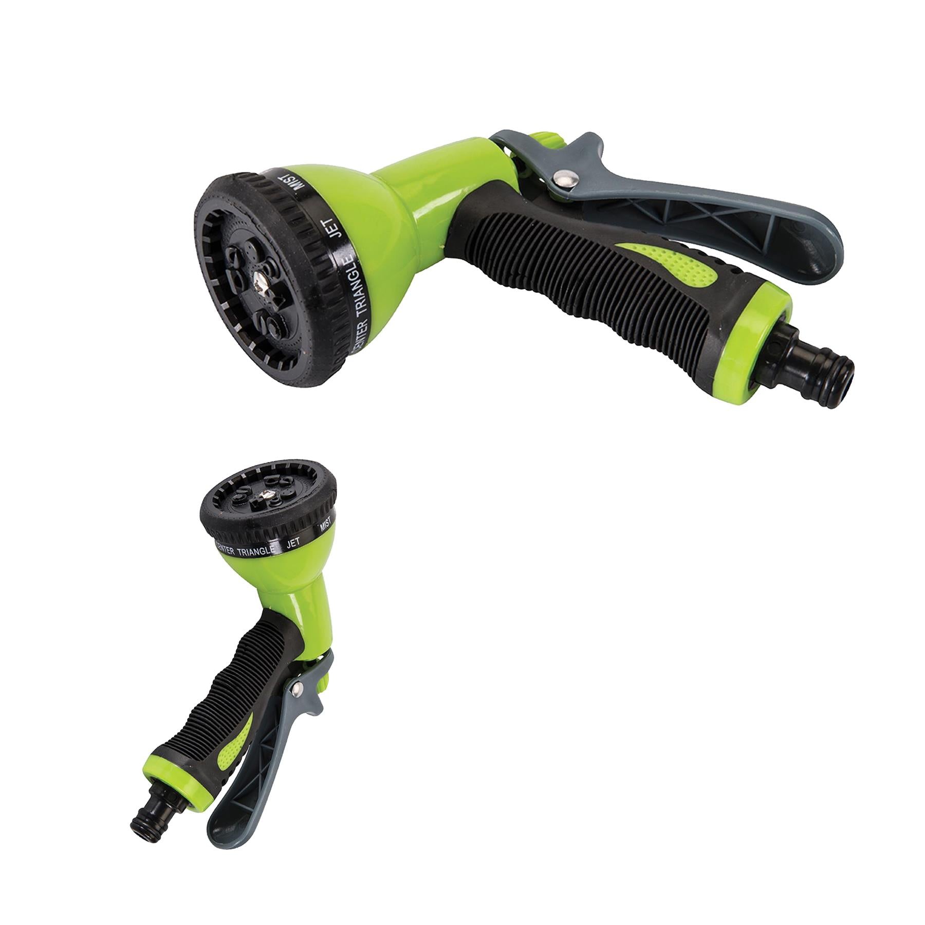 Rubber Grip Adjustable Head Garden Hose Spray Gun