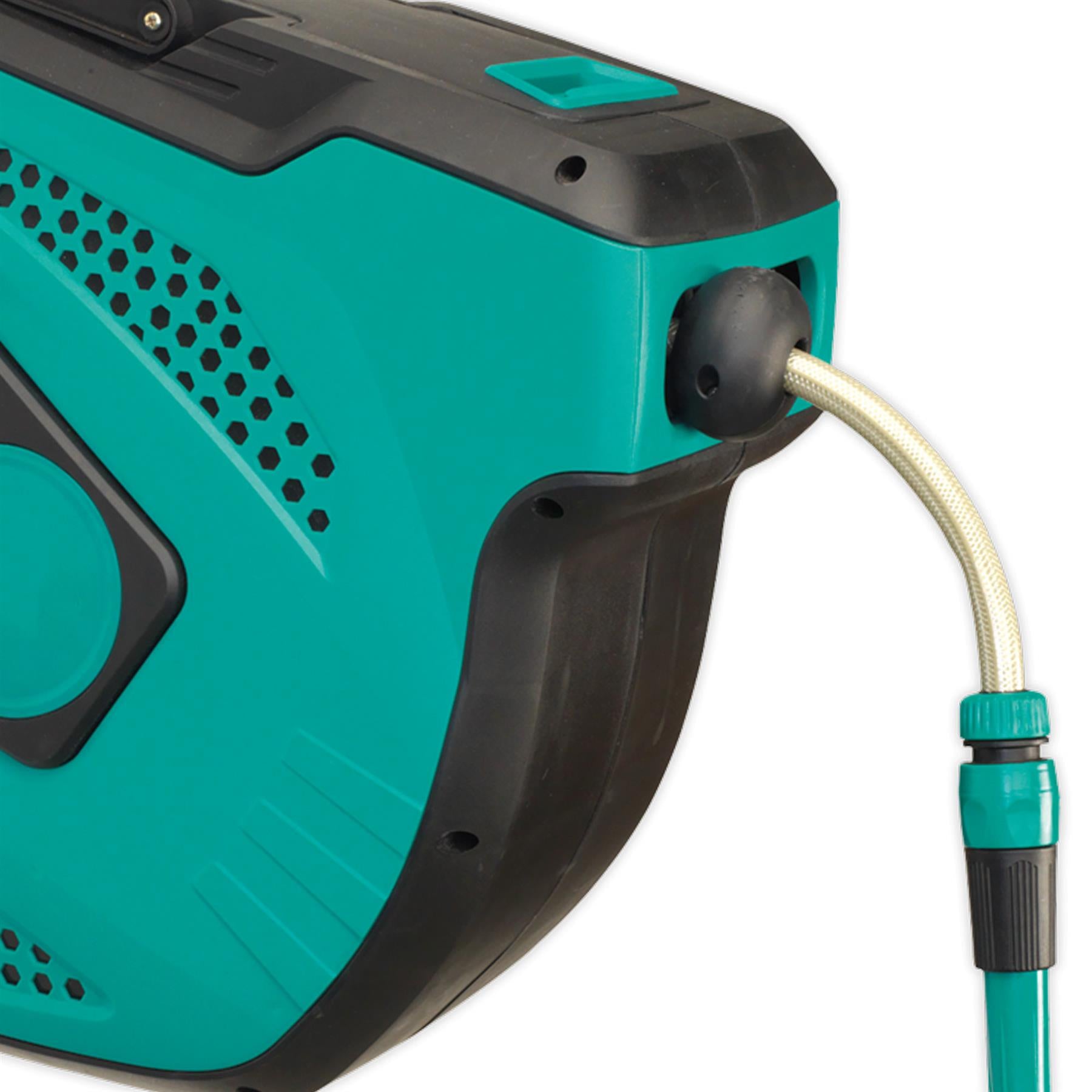 Sealey Auto-Rewind Control Garden Hose Reel 30m