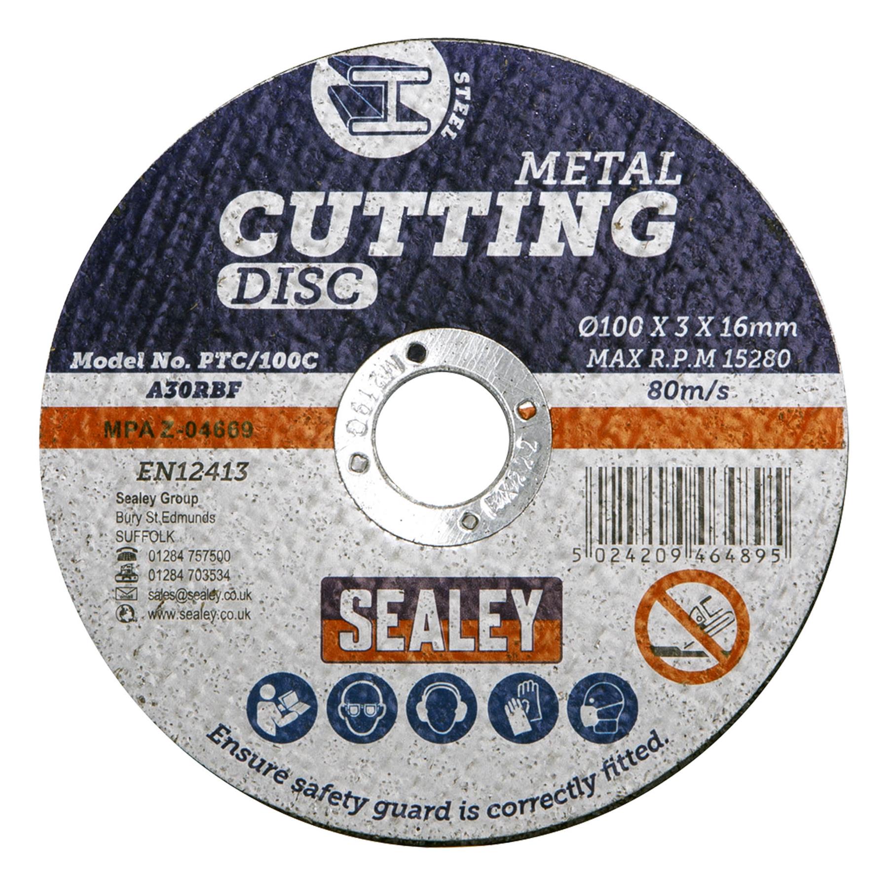 Sealey Cutting Disc �100 x 3mm 16mm Bore