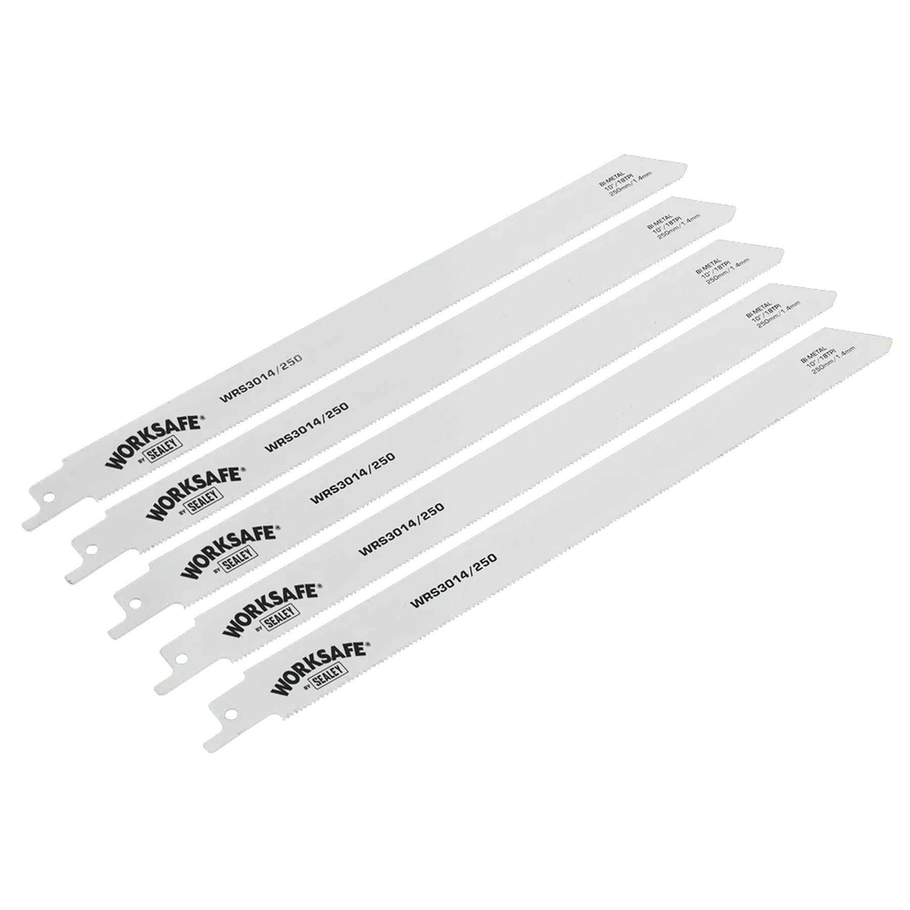 Sealey Reciprocating Saw Blade 250mm 18tpi - Pack of 5