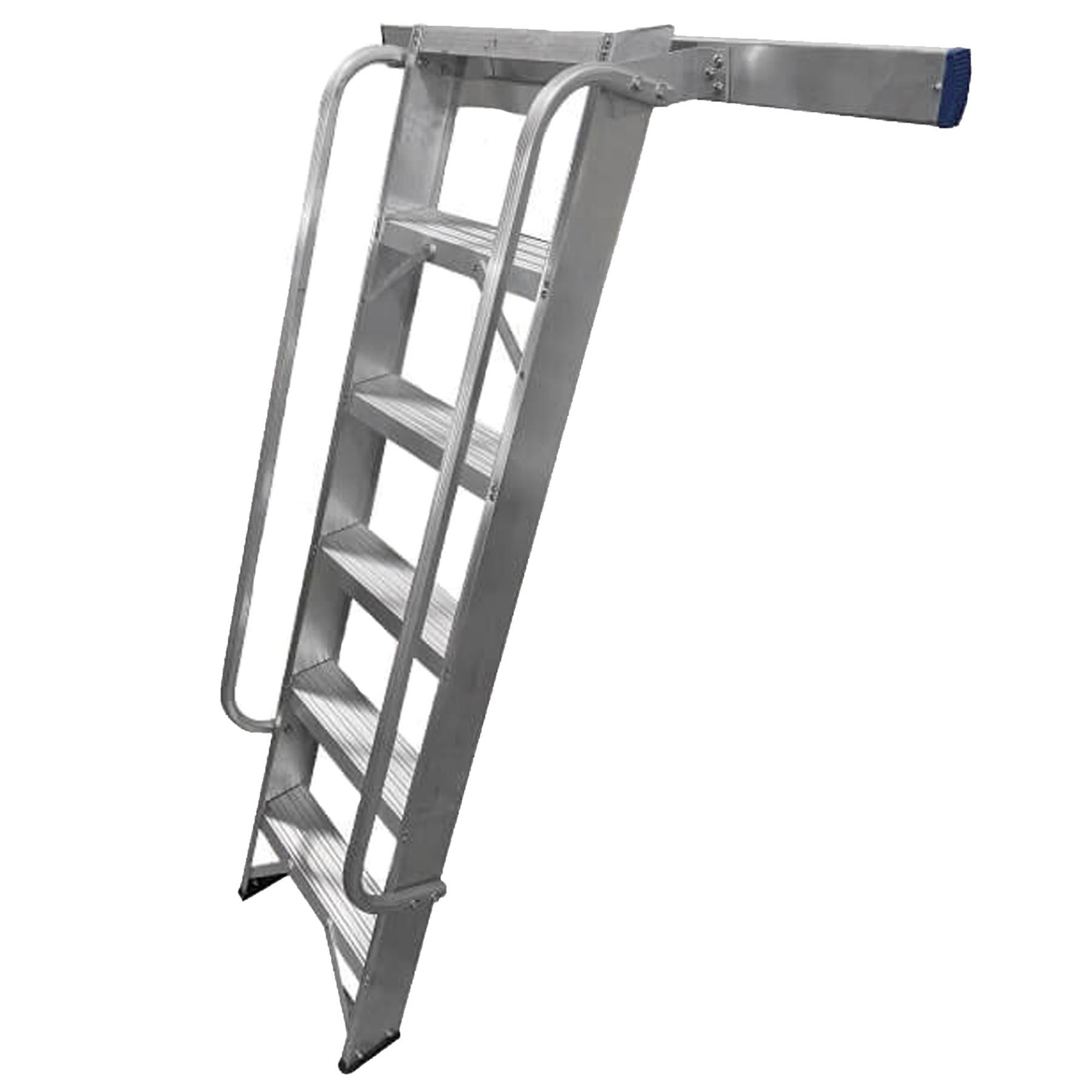 Dapetz 7 Tread Aluminium Lightweight Shelf Ladder 1.6m, Heavy Duty, Made In Uk