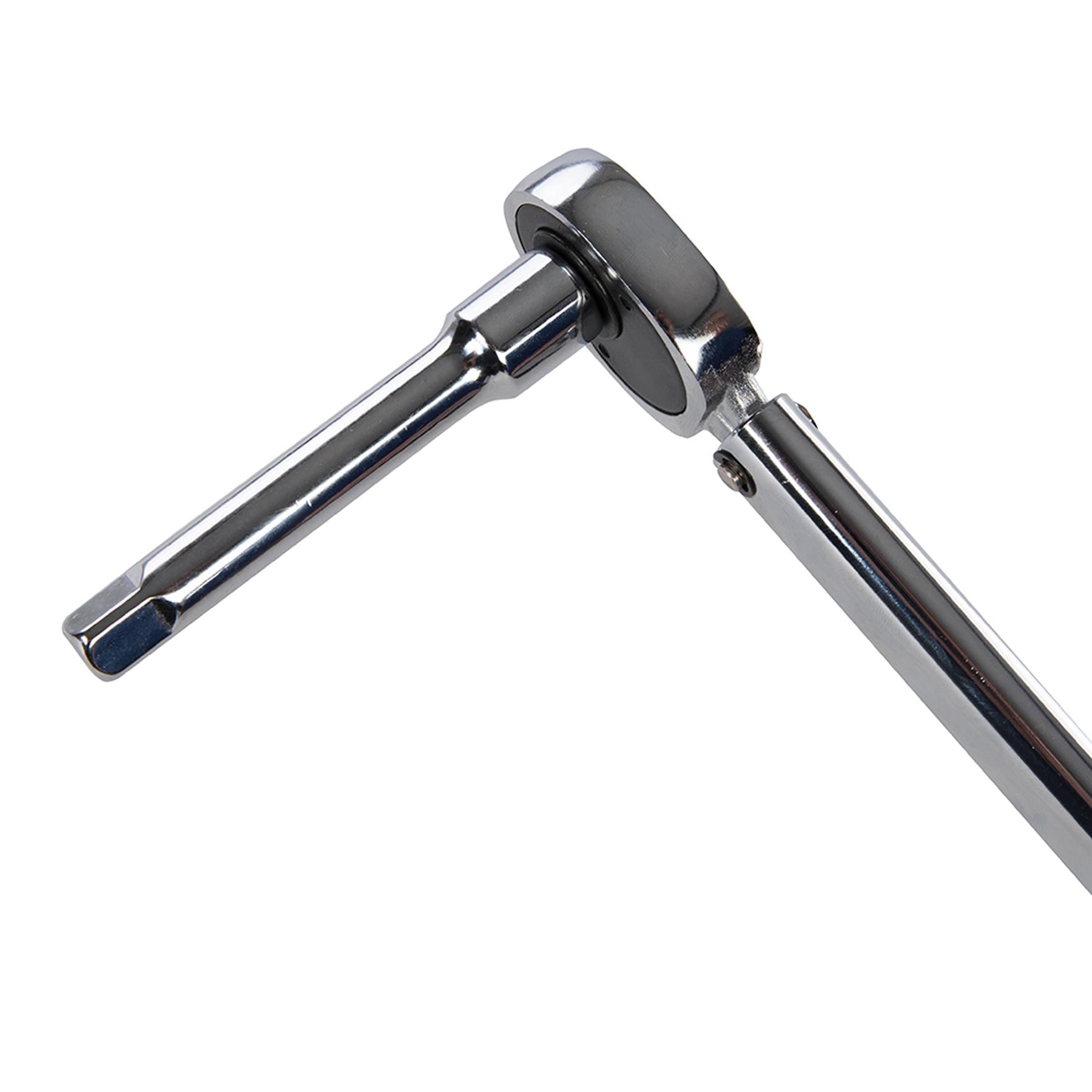 1/2" Drive Torque Wrench With 3/8" Socket Adaptor Adjustable Ratchet Chrome