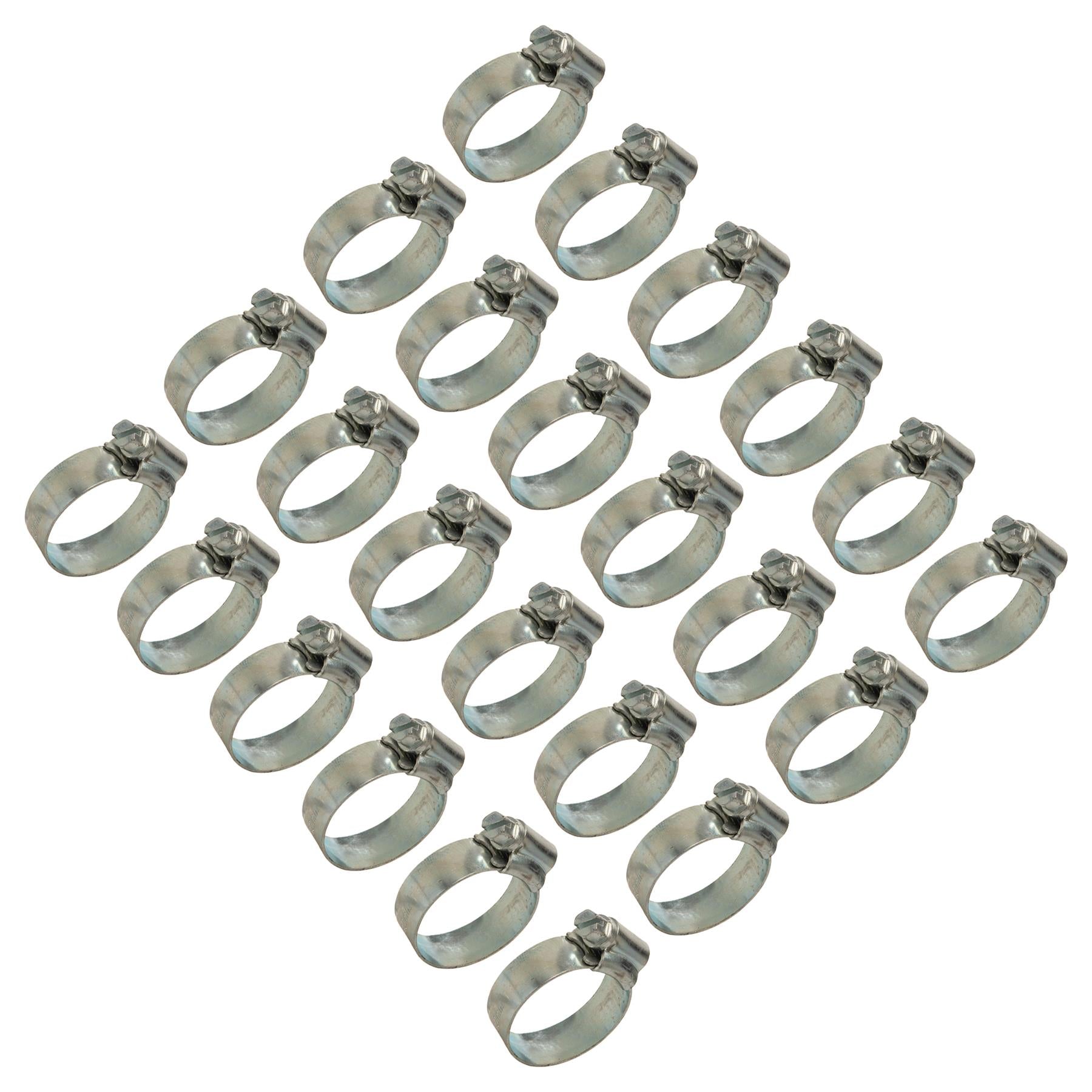 20 x Hose Clips Genuine Worm Drive Fuel Hose Clamps Clips 22 - 30mm