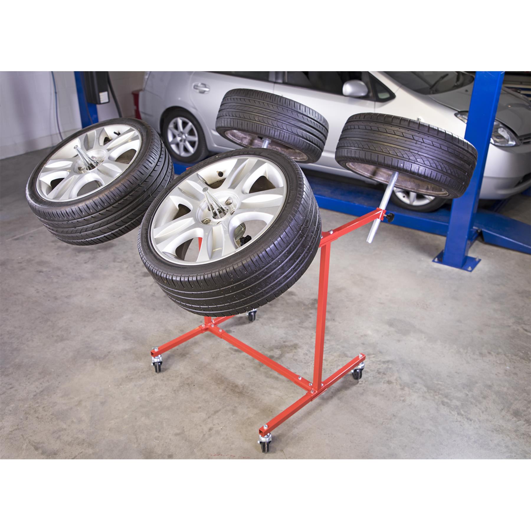 Sealey Alloy Wheel Painting/Repair Stand Heavy-Duty-4 Wheel Capcty
