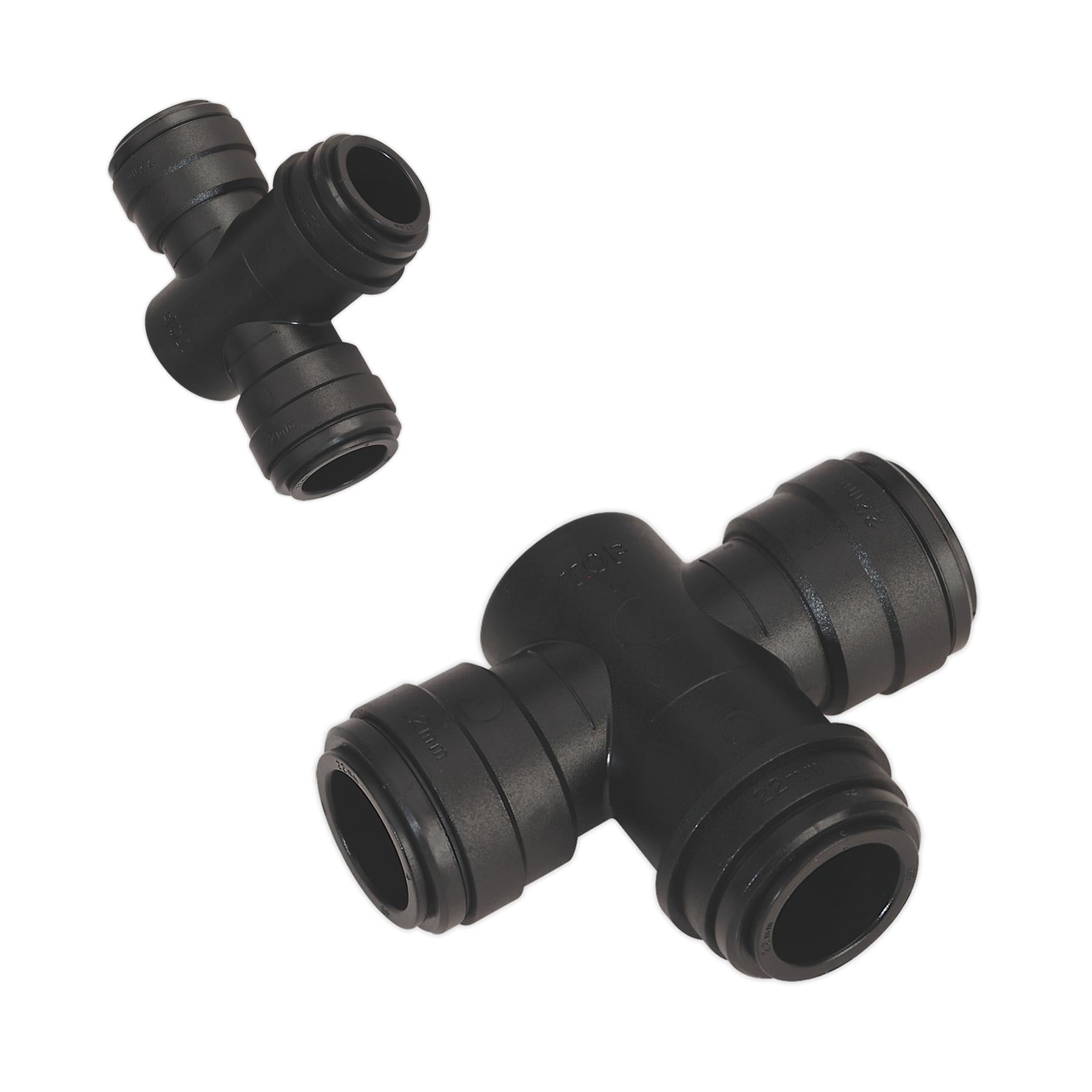 Sealey Equal Water Trap Tee 22mm (John Guest Speedfit - PMTT22E)